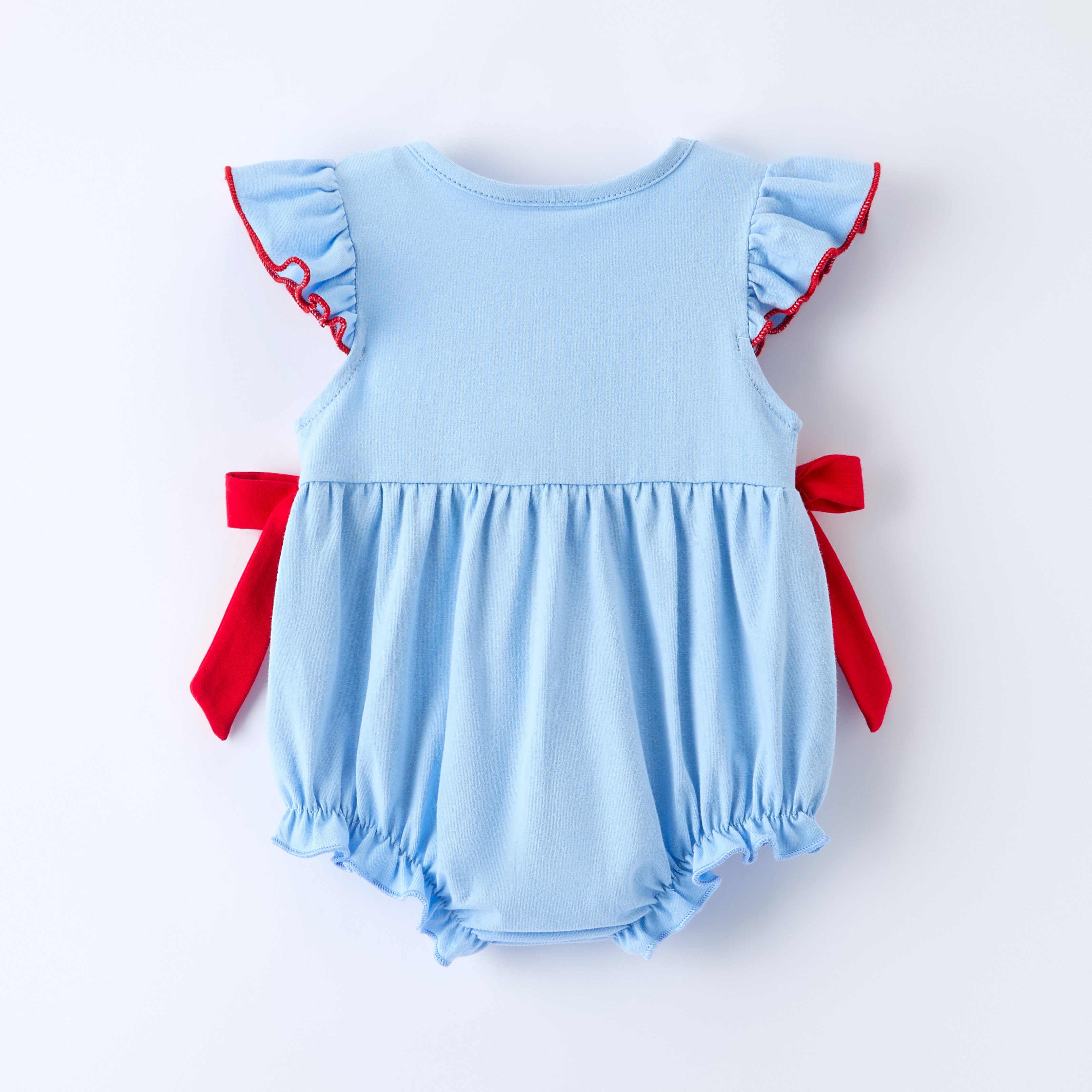 (In Stock)Toddler Girls Baseball Embroidery Smocked Romper