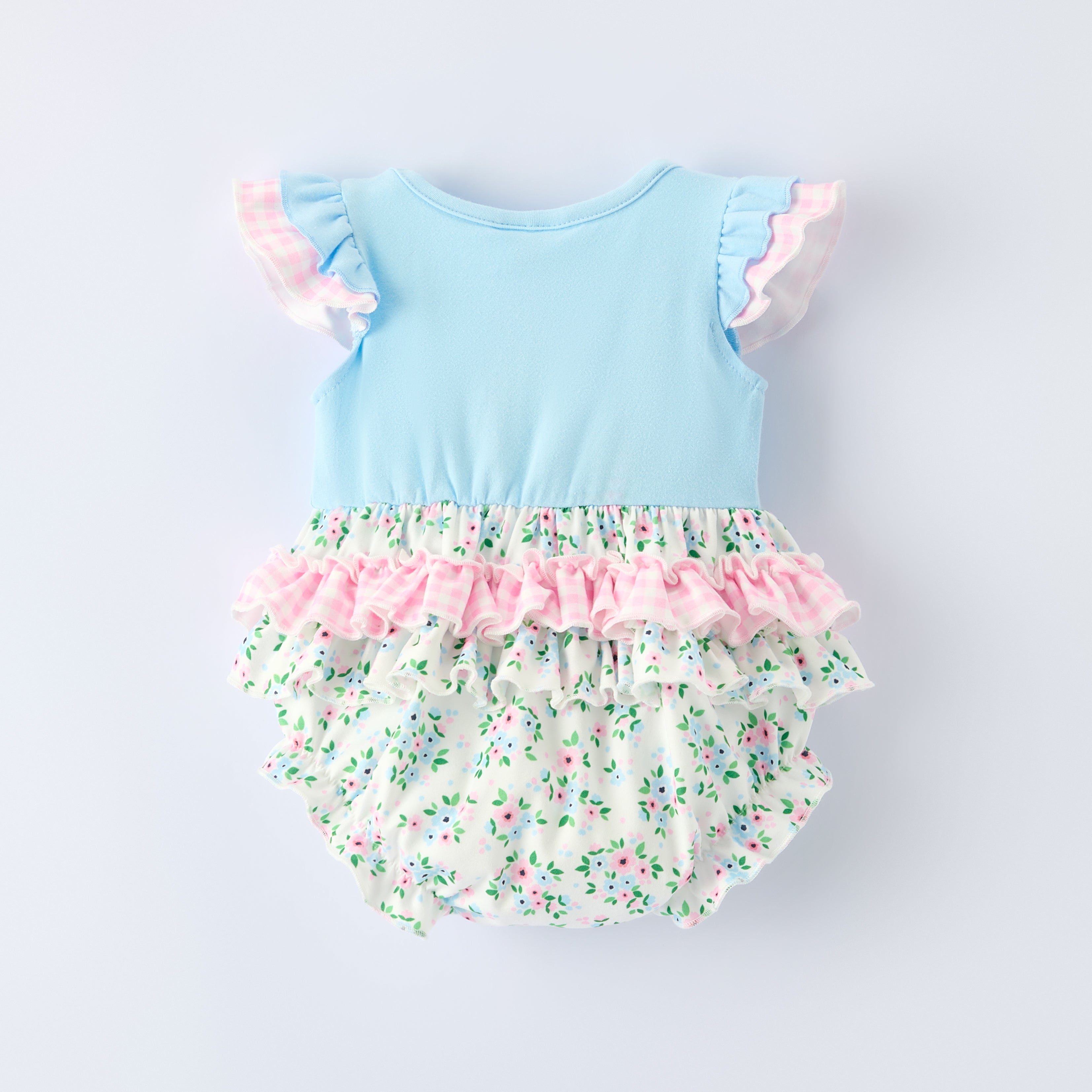 (In Stock)Toddler Girls Easter Applique Ruffle Romper