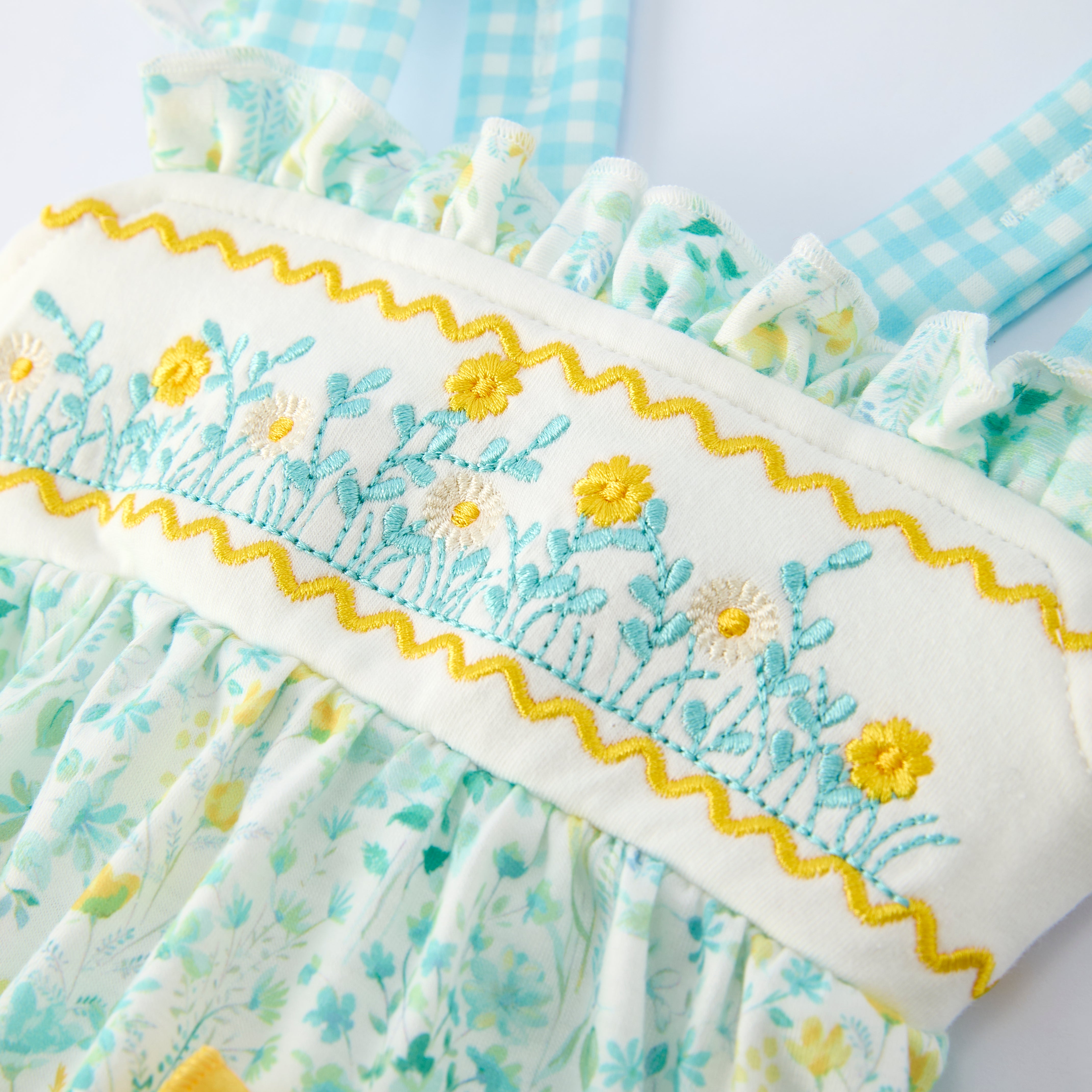 (In Stock)Girls Spring&Summer Floral Embroidery Dress,Set&Romper