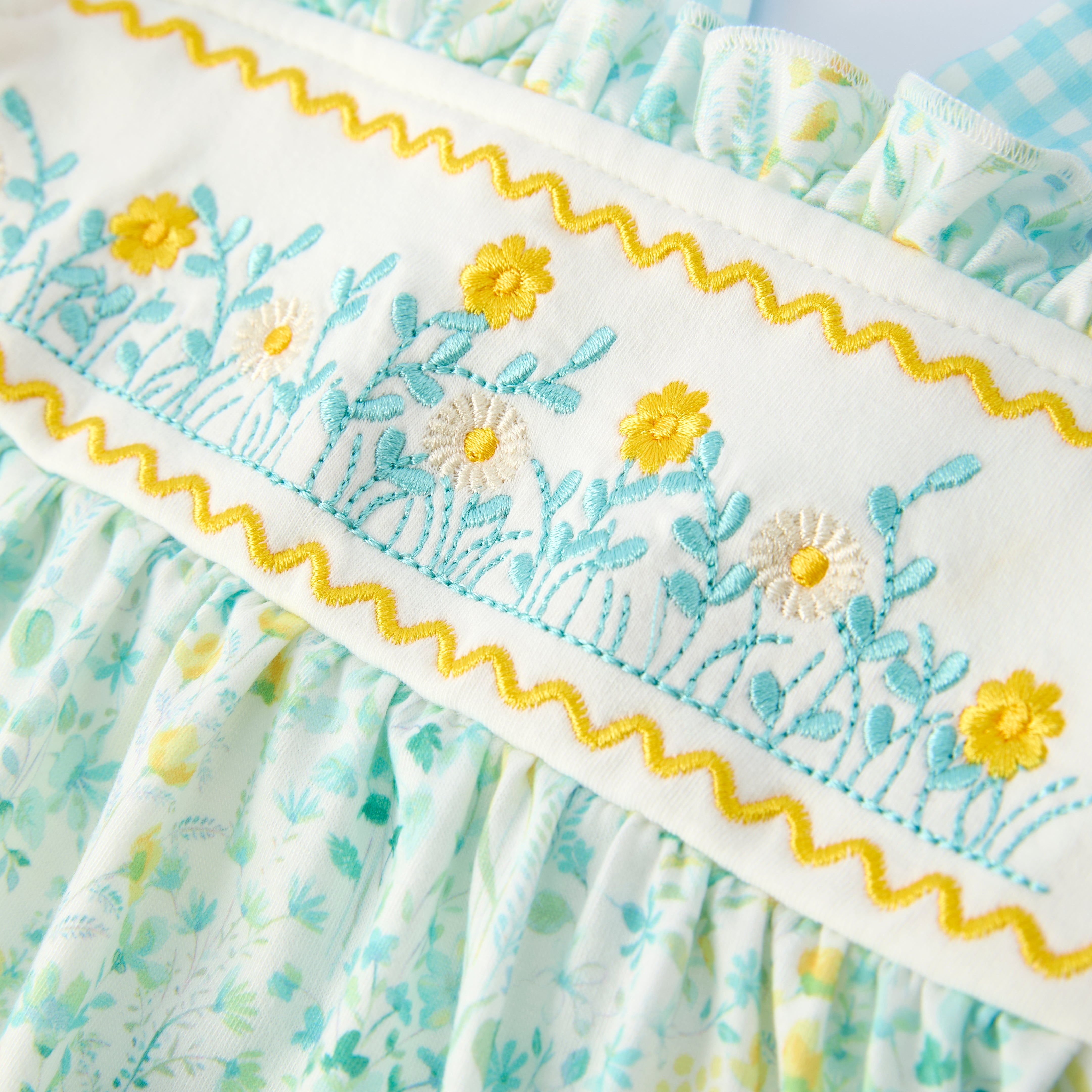 (In Stock)Girls Spring&Summer Floral Embroidery Dress,Set&Romper