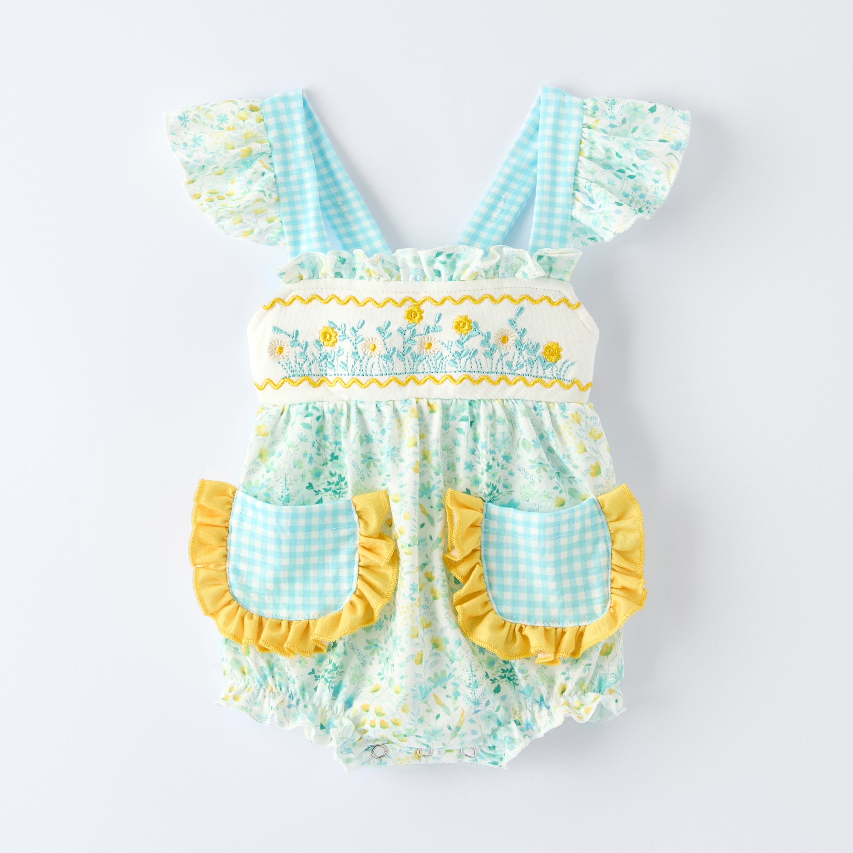 (In Stock)Girls Spring&Summer Floral Embroidery Dress,Set&Romper