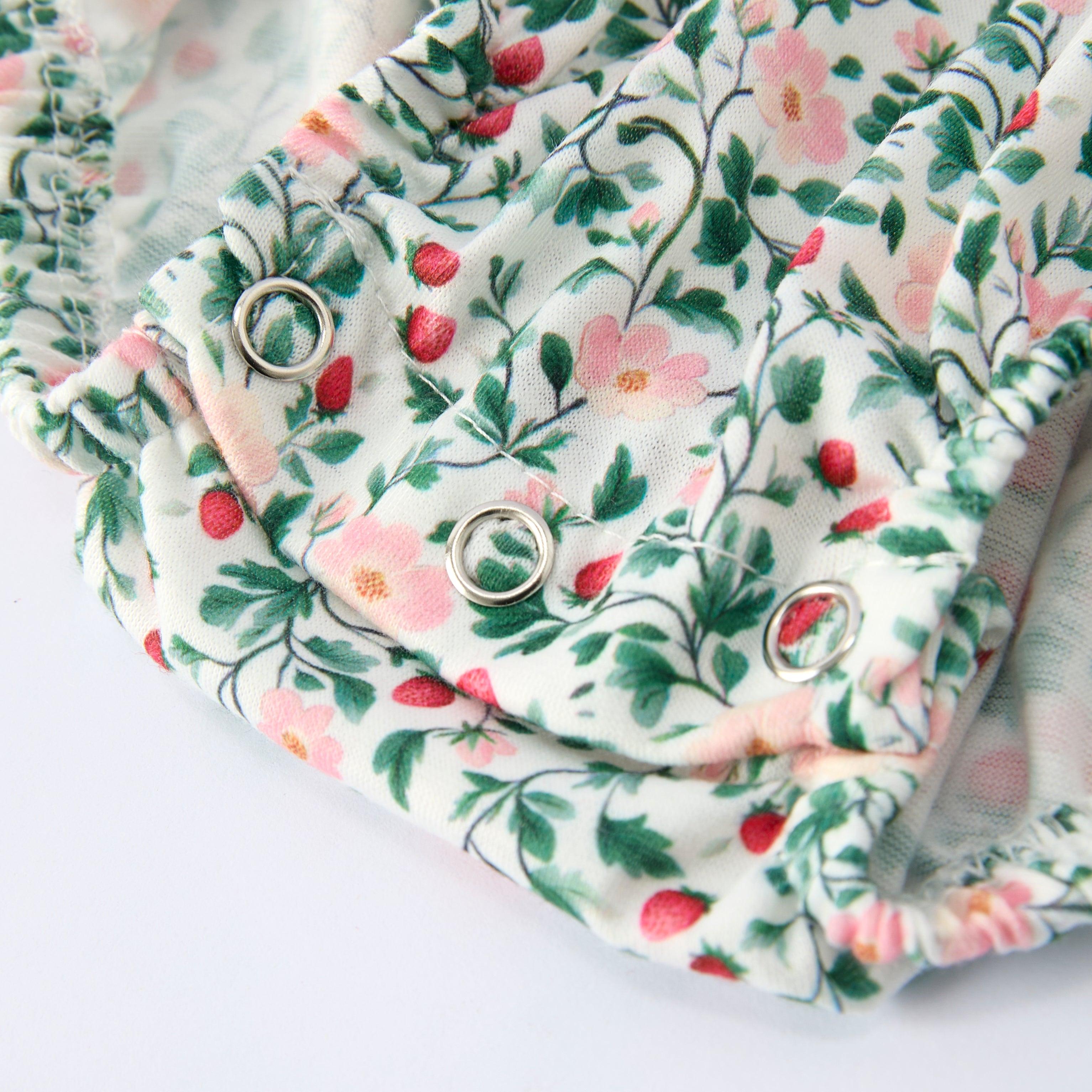 (In Stock)Sisters Spring&Summer Strawberry Chenille Patches Dress&Romper