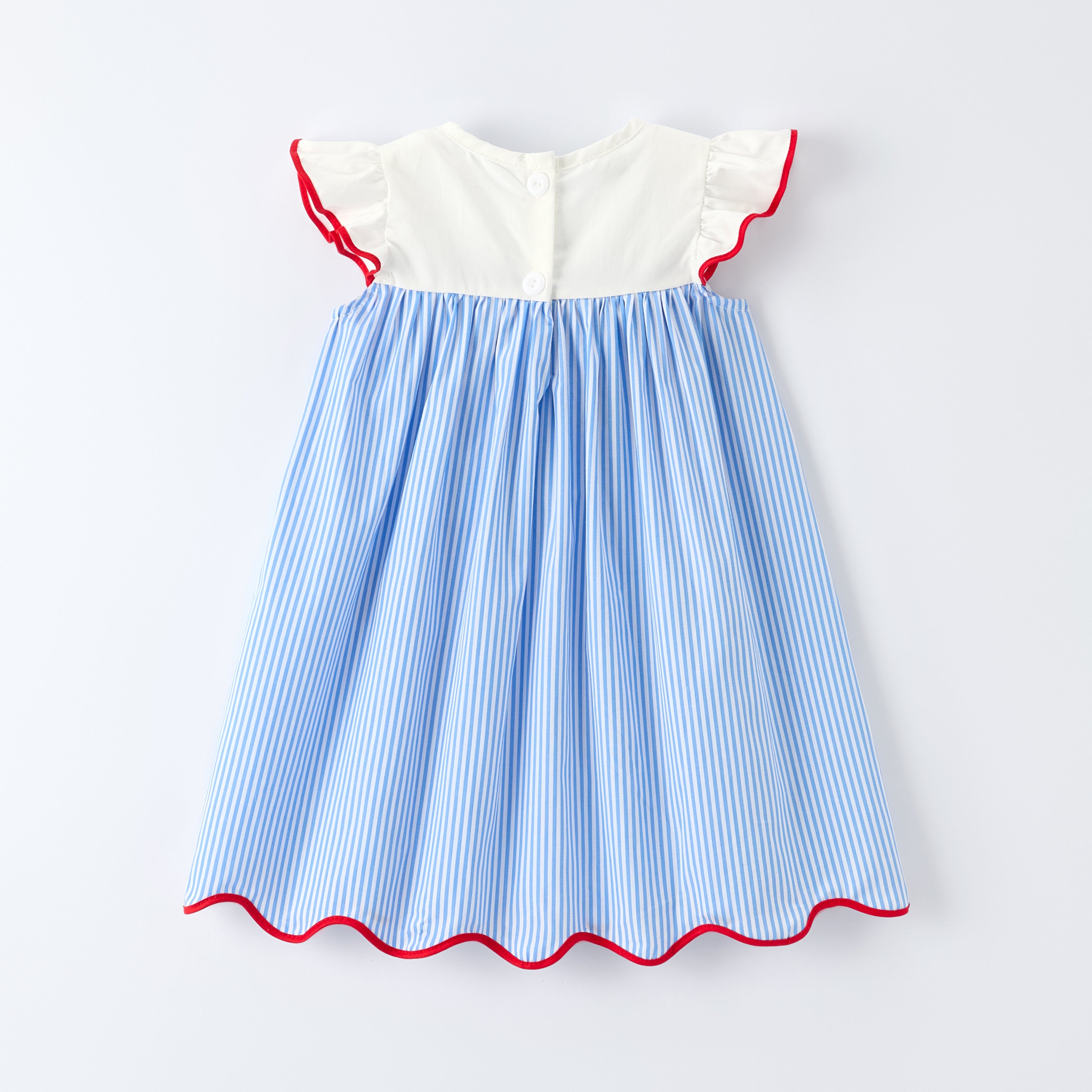 (In Stock)Siblings Spring&Summer Baseball Applique Cotton Dress&Romper