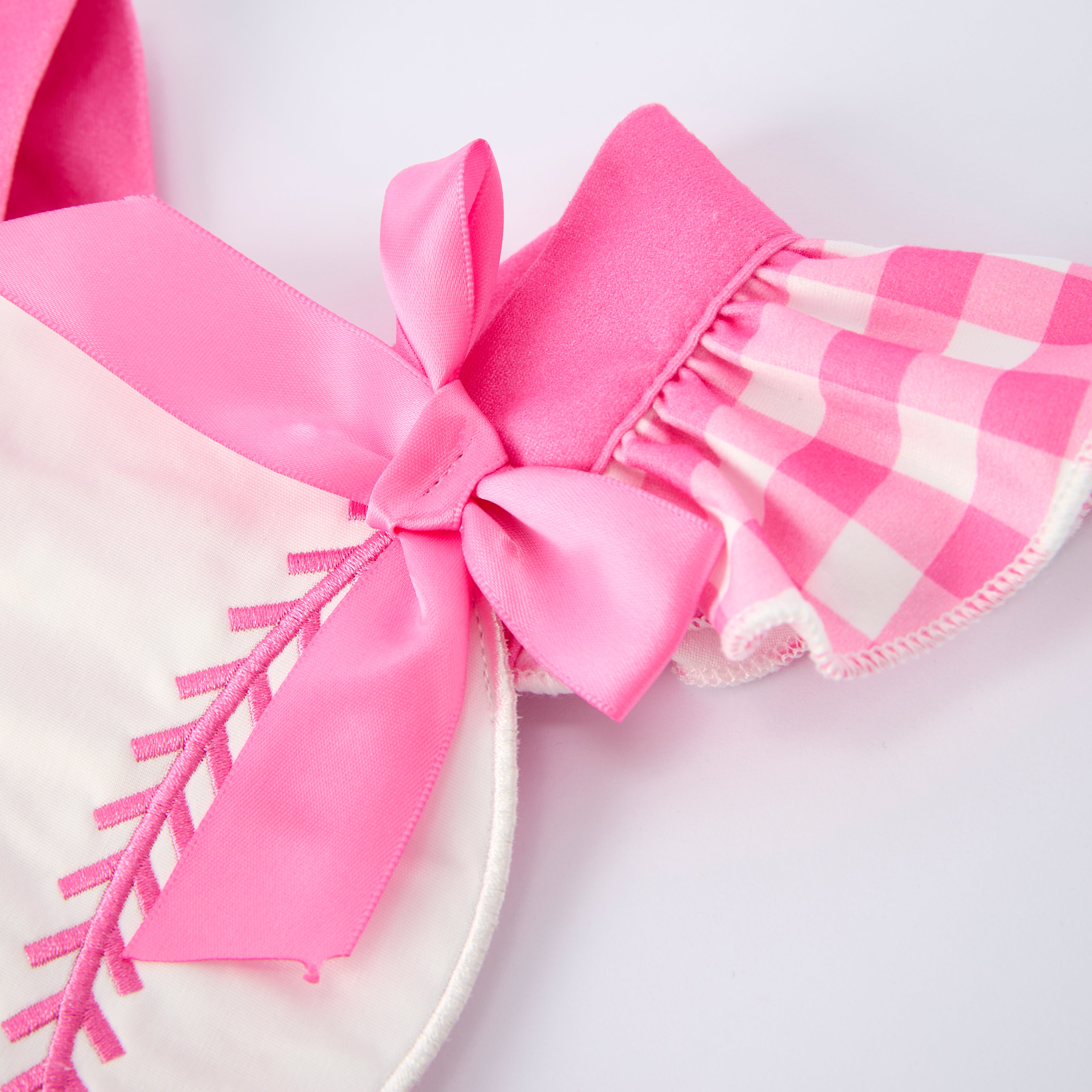 (In Stock)Toddler Girls Spring&Summer Baseball Applique Romper