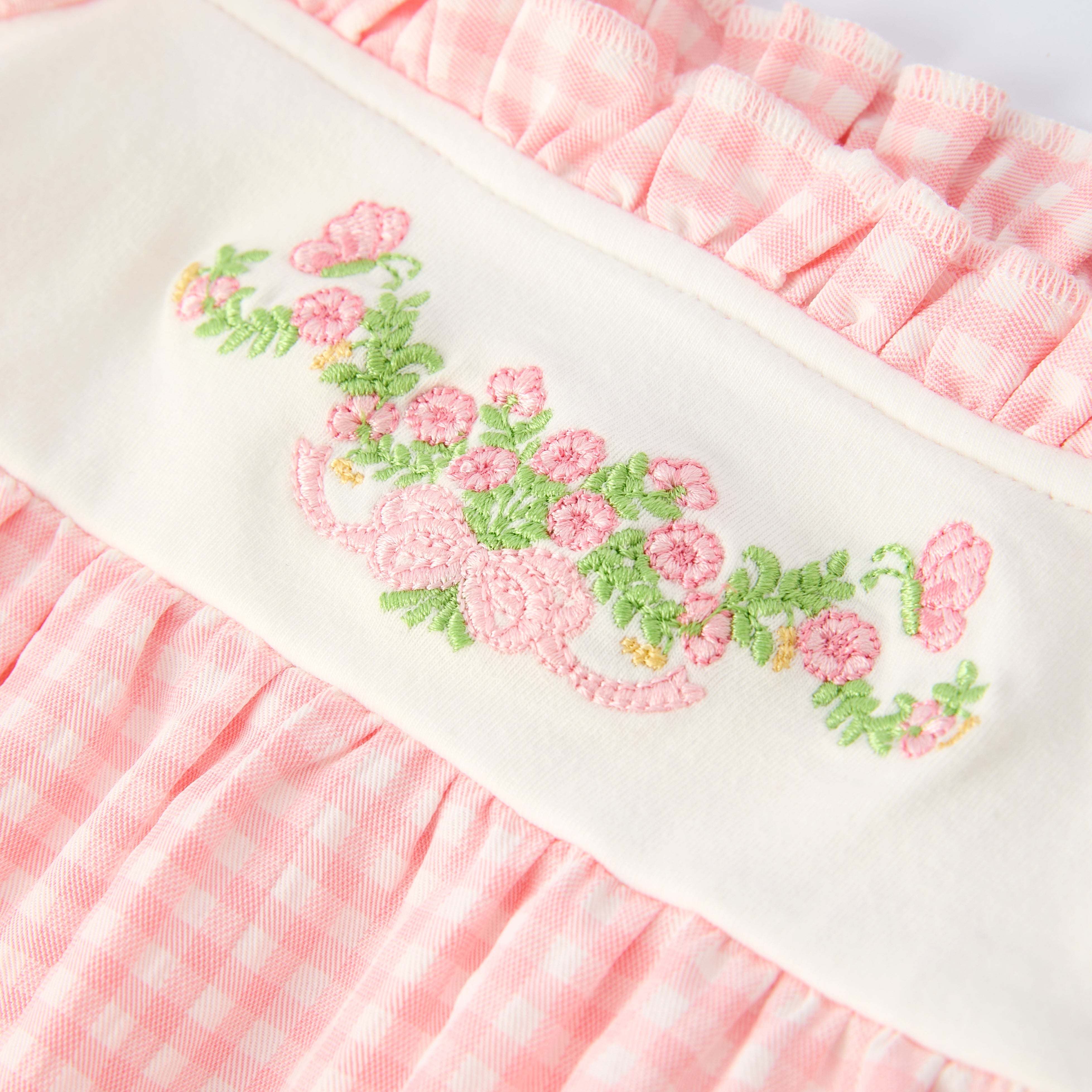 (In Stock)Girls Spring&Summer Floral Embroidery Dress,Set&Romper