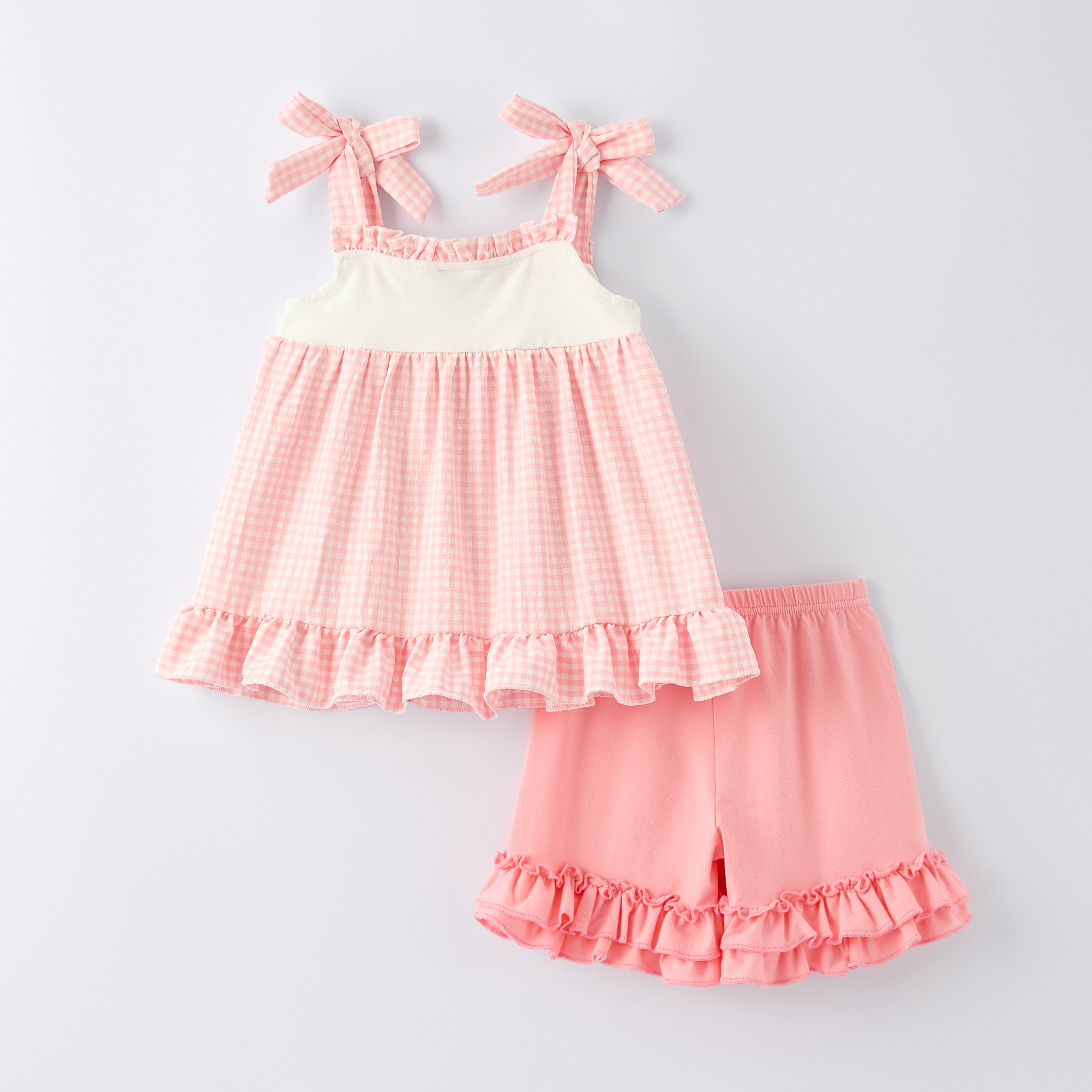 (In Stock)Girls Spring&Summer Floral Embroidery Dress,Set&Romper