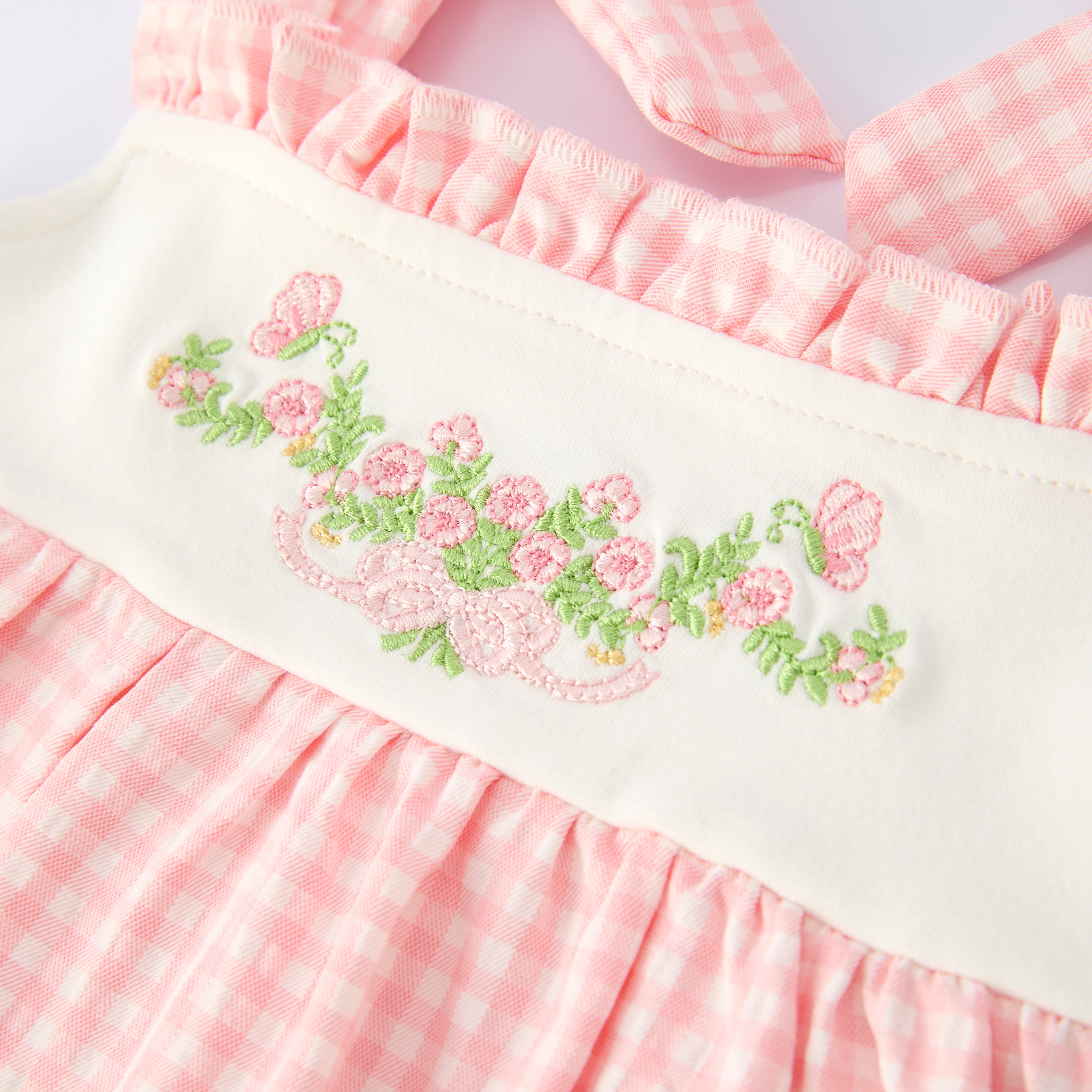 (In Stock)Girls Spring&Summer Floral Embroidery Dress,Set&Romper