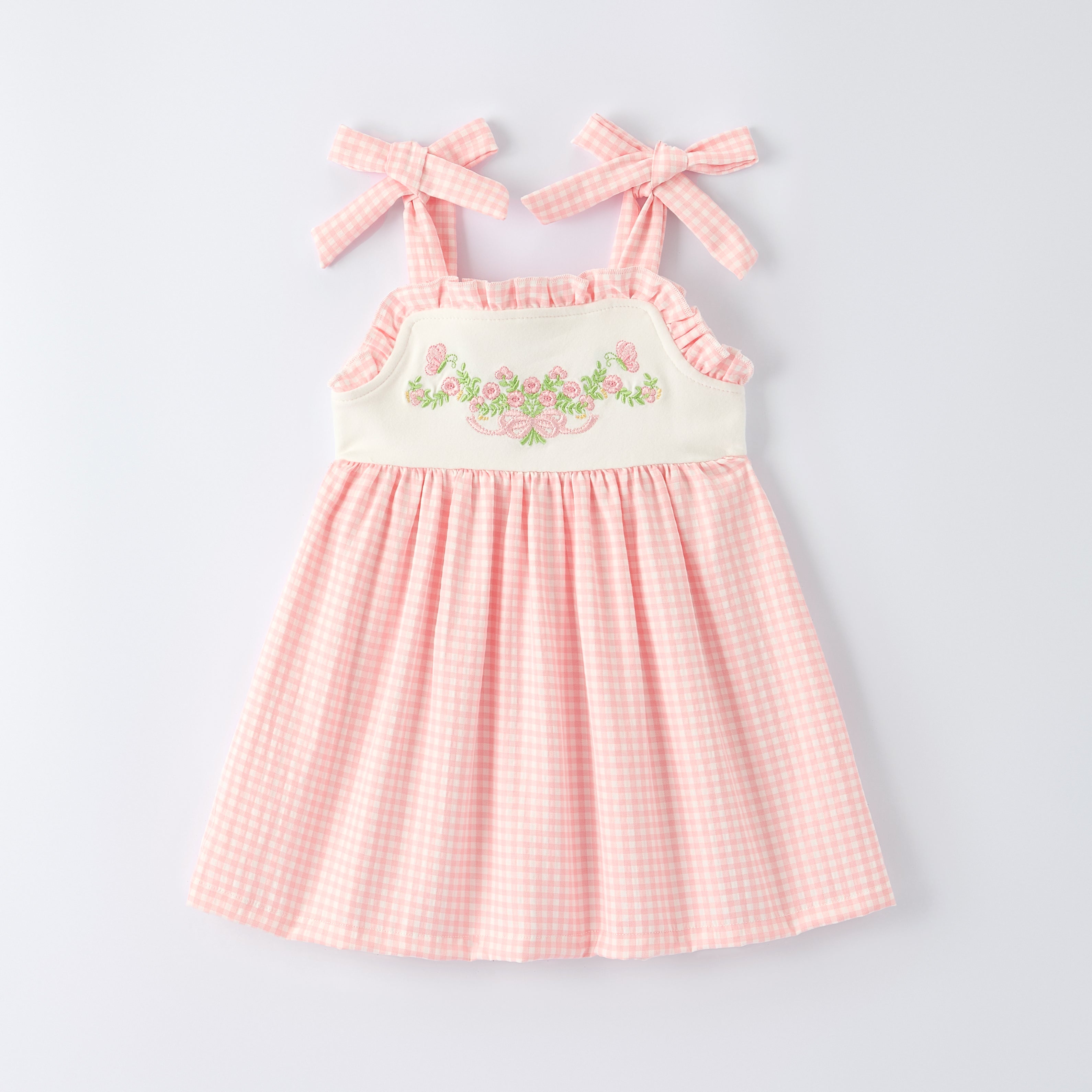 (In Stock)Girls Spring&Summer Floral Embroidery Dress,Set&Romper