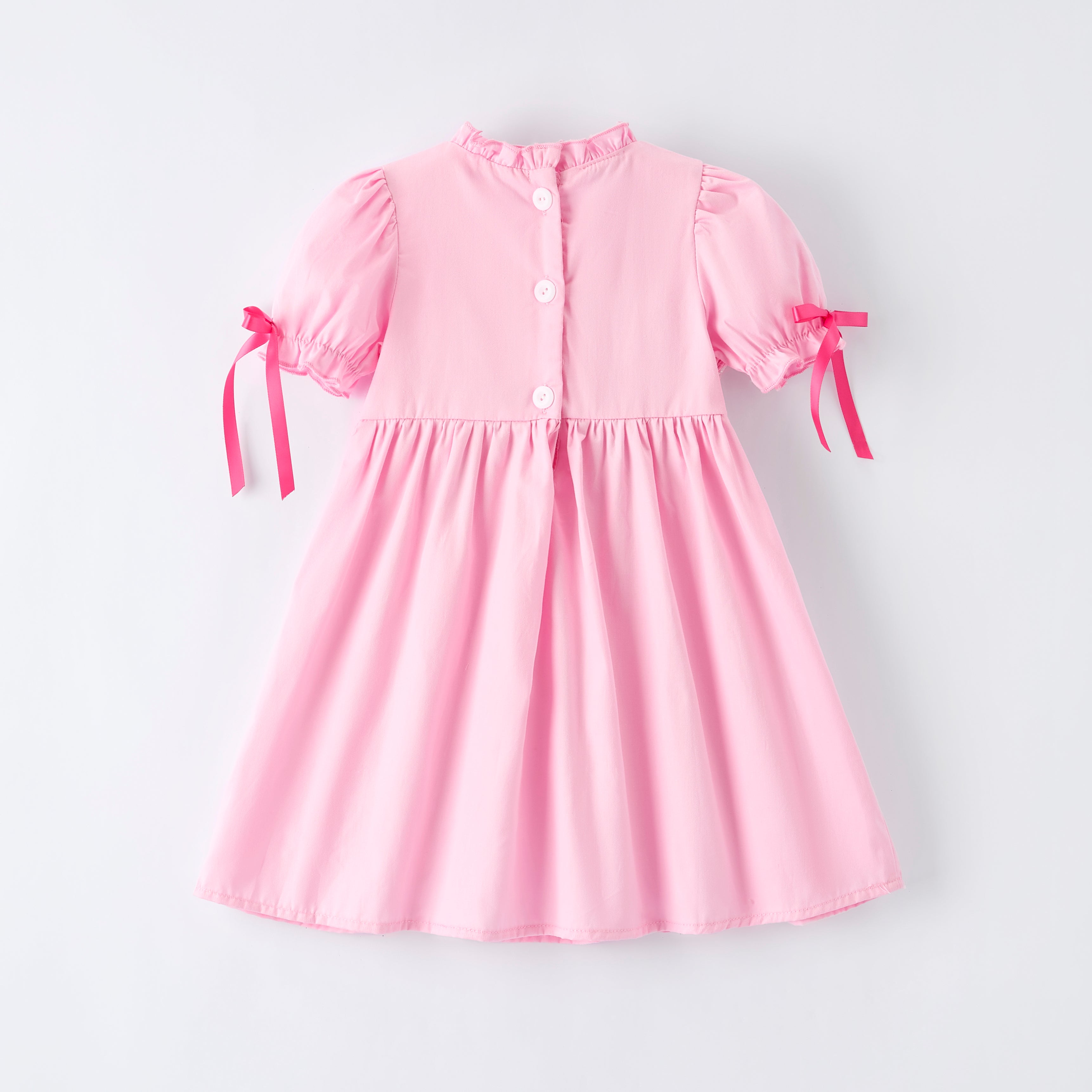 (In Stock)Sisters Valentine's Day Bow Embroidery Smocked Dress&Romper