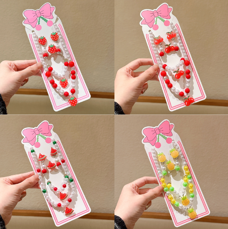 (Pre Order)Girls Fruits Necklace, Bracelet, Earring, Ring