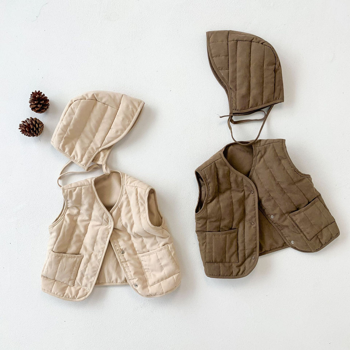 (Pre Order 2 Weeks)Kids Fall&Winter Jacket Vest with Hat