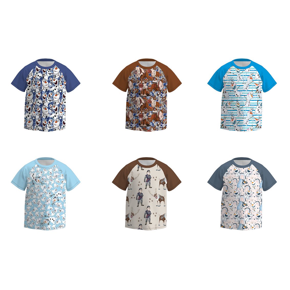 (Pre Order)Boys Summer Frozen Print Short Sleeves Top