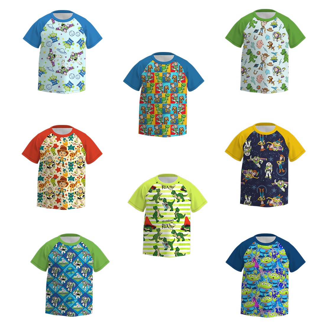 (Pre Order)Boys Summer Toy Story Print Short Sleeves Top