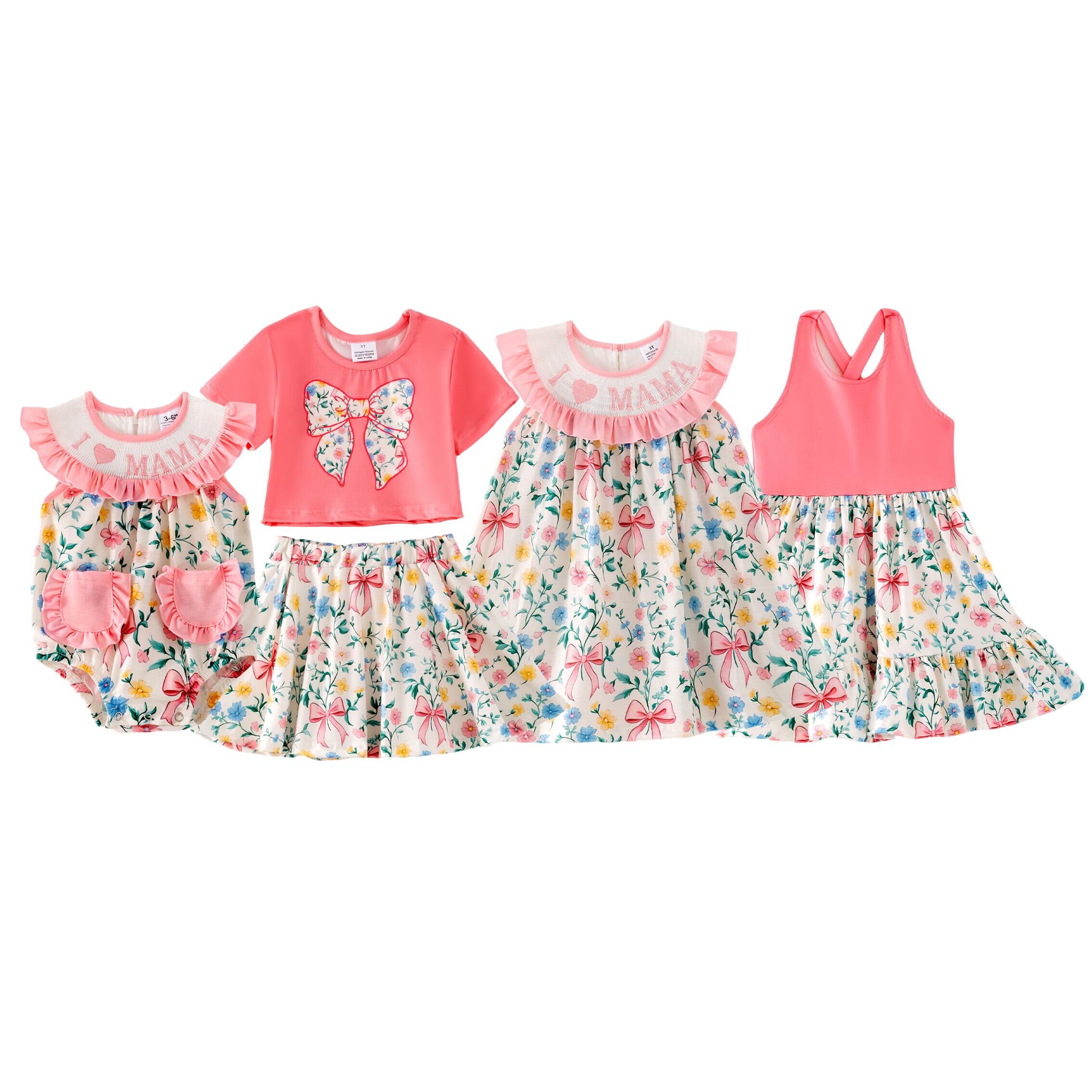 (Pre Order,Prepack Zone)Family I♥MAMA Dress,Set&Romper(Mix Size)