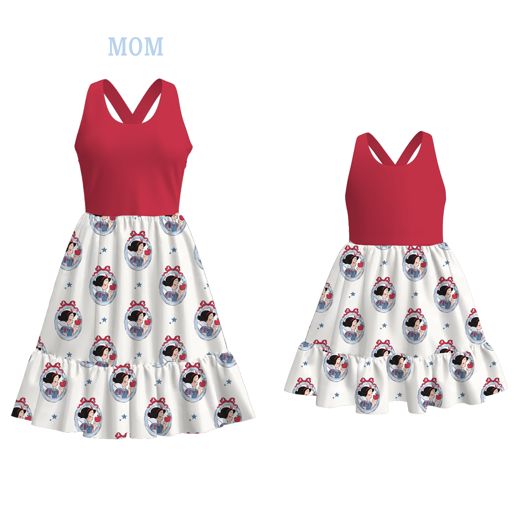 (Pre Order)Mommy and Me Spring&Summer Princess Print Dress