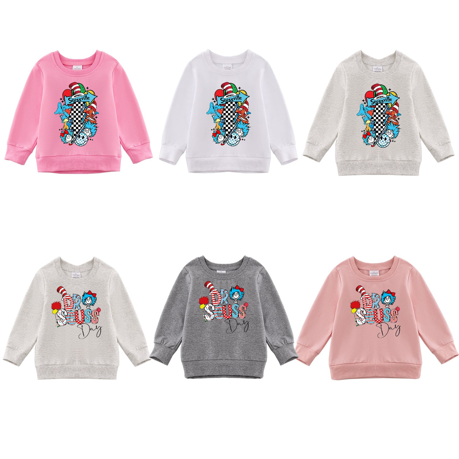 (Pre Order)Girls DR SEUSS Print Sweatshirt