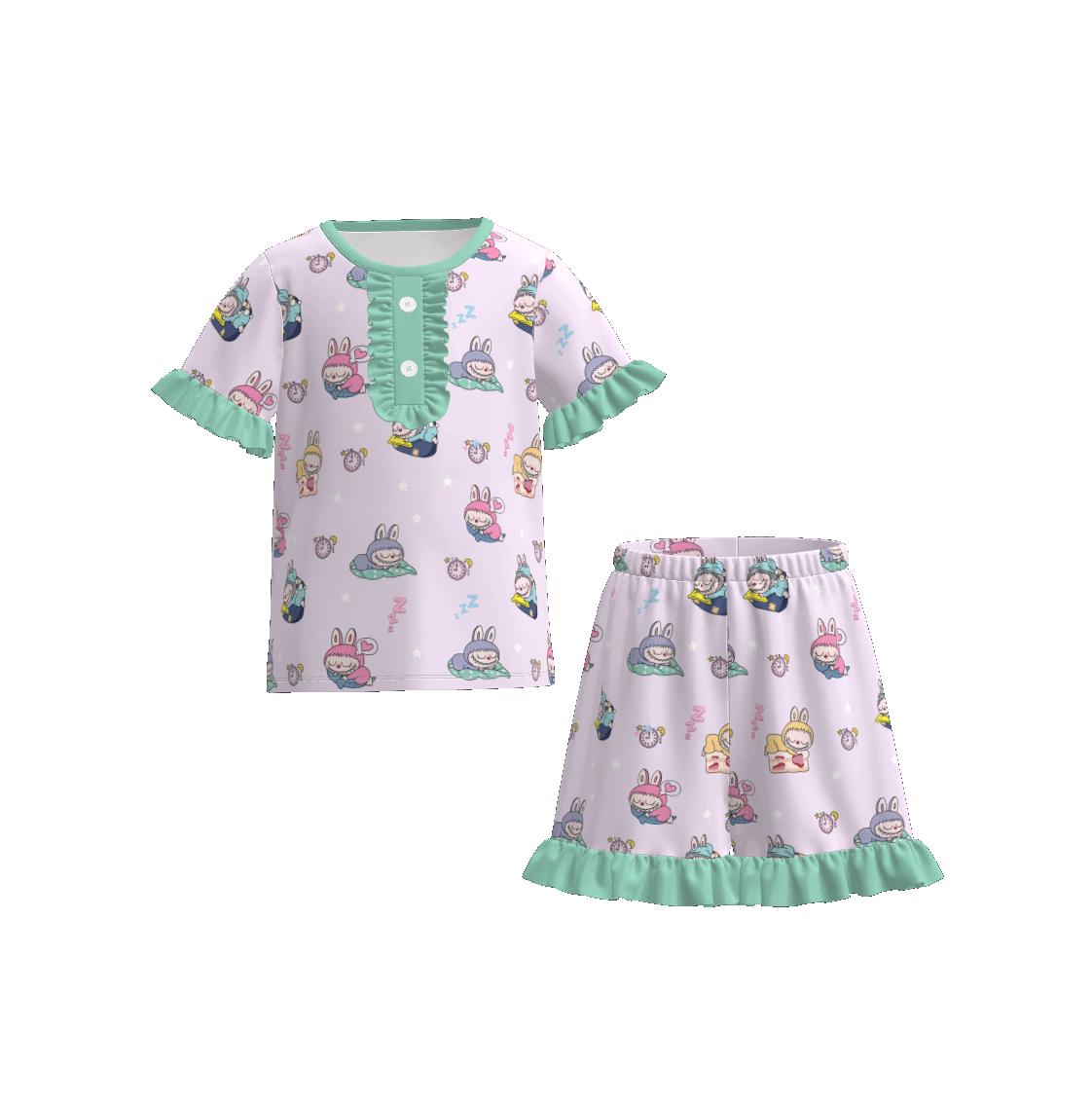 (Pre Order)Family Spring&Summer Print Dress,Set,Pajamas&Romper