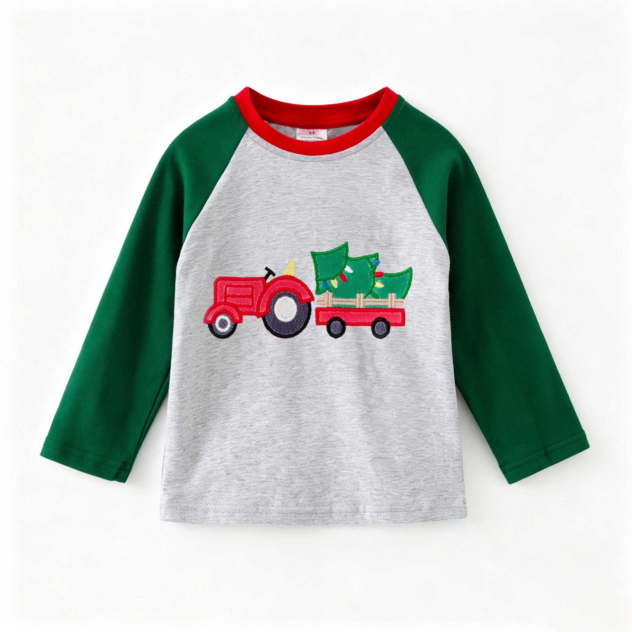(In Stock)Boys Christmas Applique Cotton Top