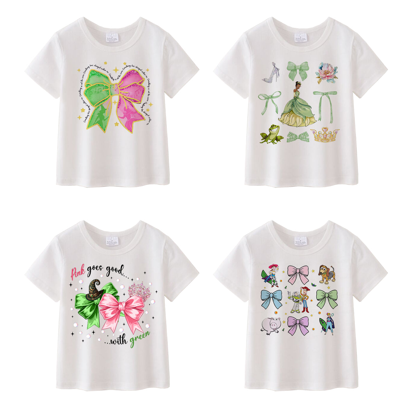(Pre Order)Girls Spring and Summer Cartoon Print Top
