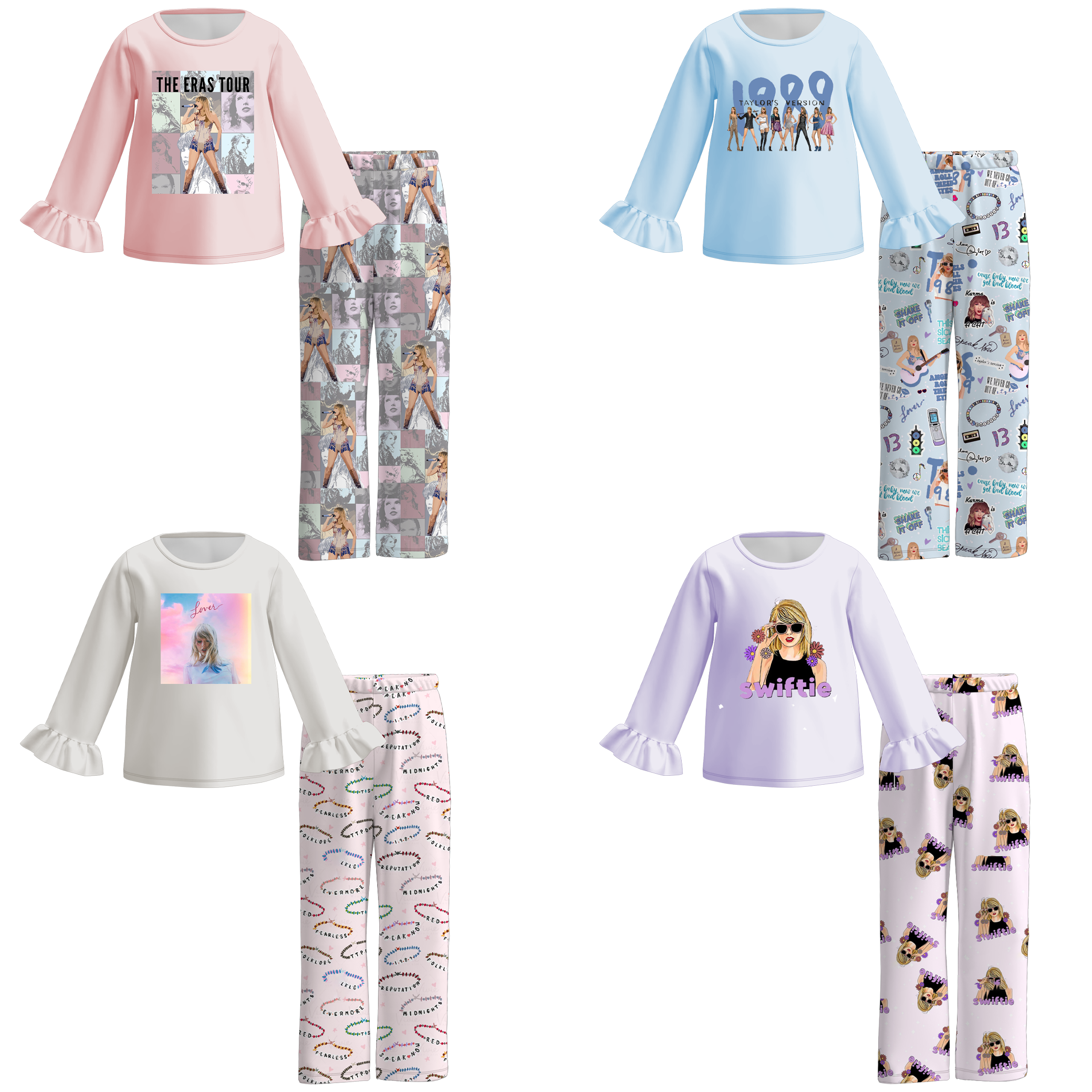(Pre Order)Girls TS Print Pajama