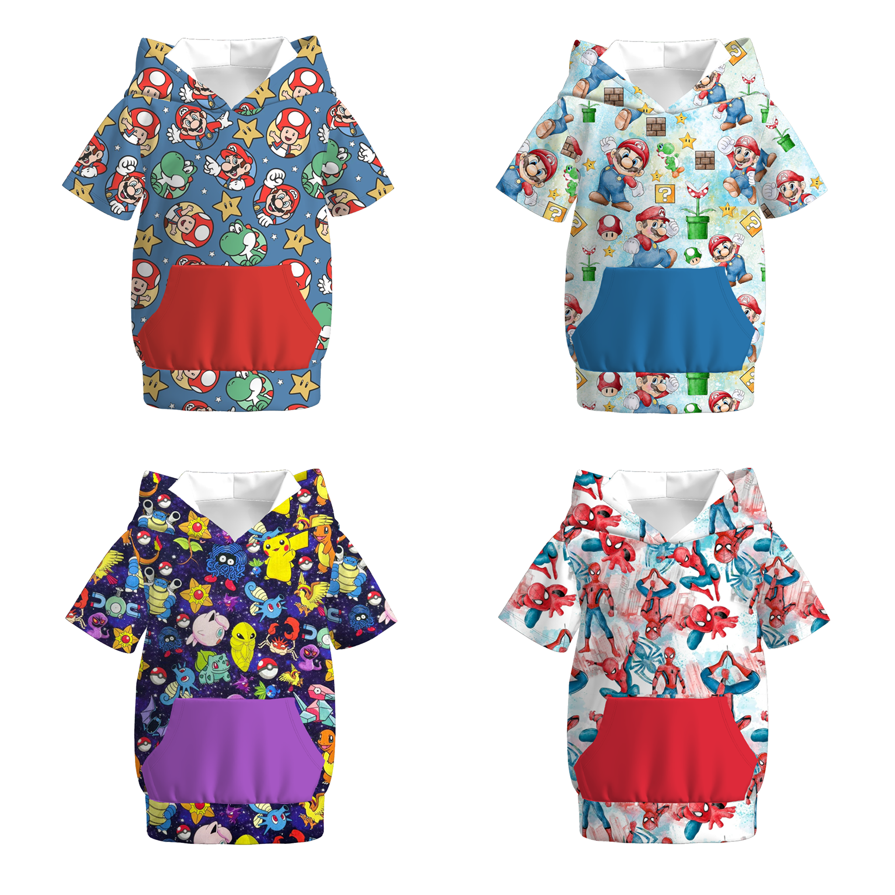 (Pre Order)Boys Spring and Summer Cartoon Print Hoodie