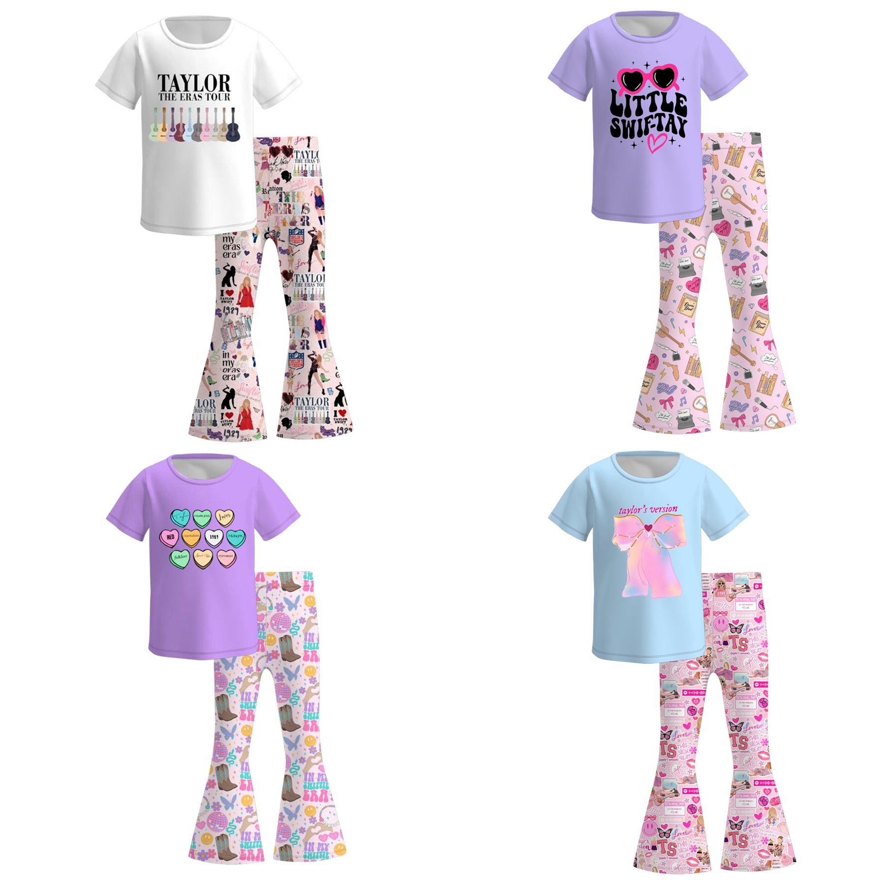(Pre Order)Girls TS Print Outfit Set