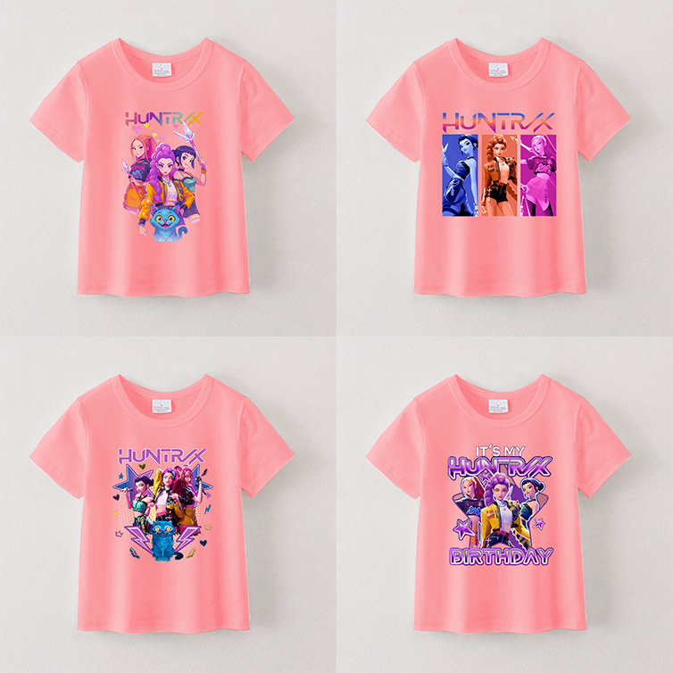 (Pre Order)Girls Spring&Summer Movie Character Print Cotton Top