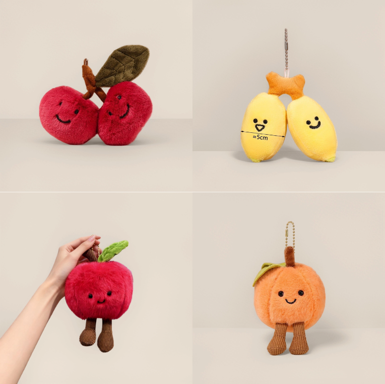 (Pre Order)Plush Fruits Toy Keychain
