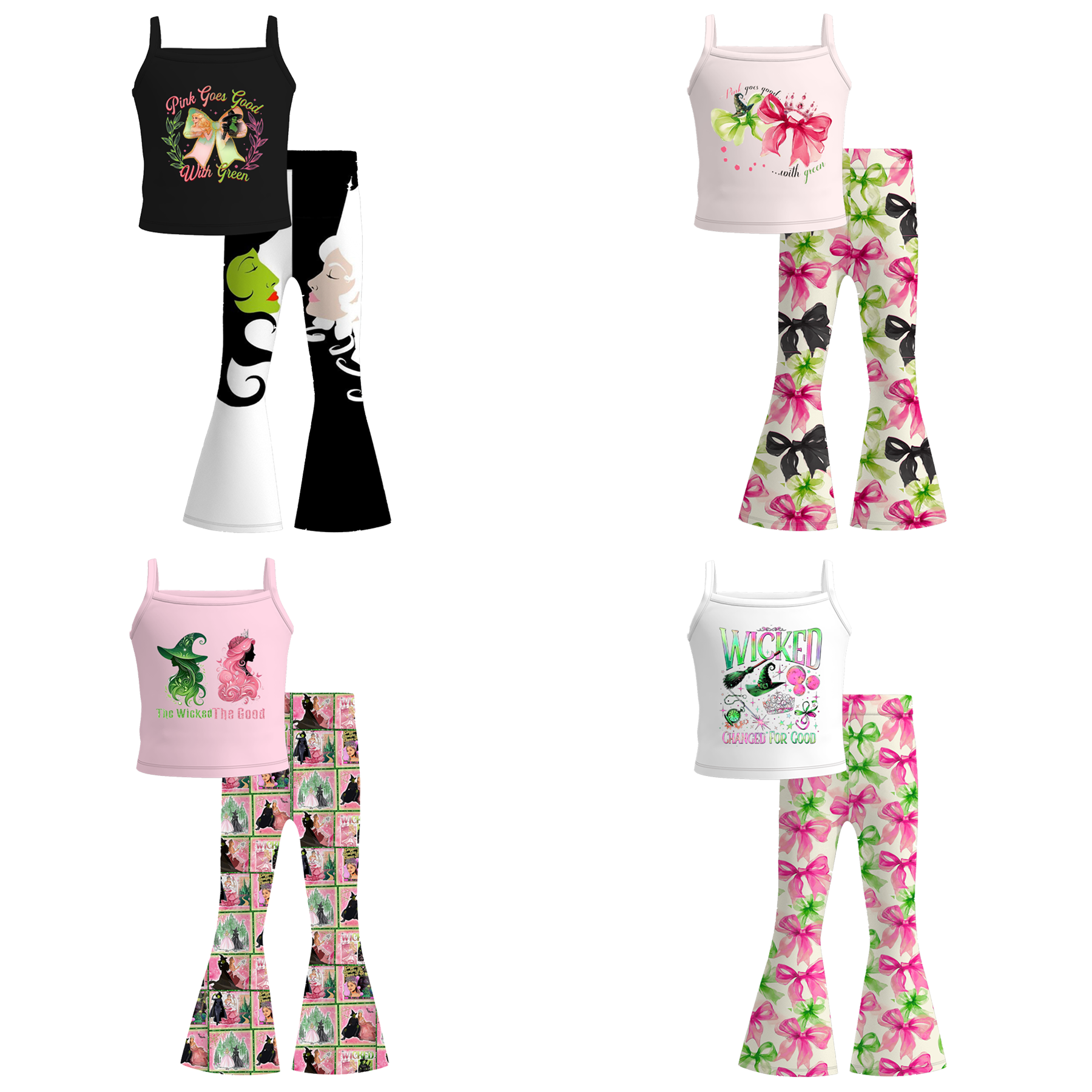 (Pre Order)Girls Spring and Summer Movie Character Print Outfit Set