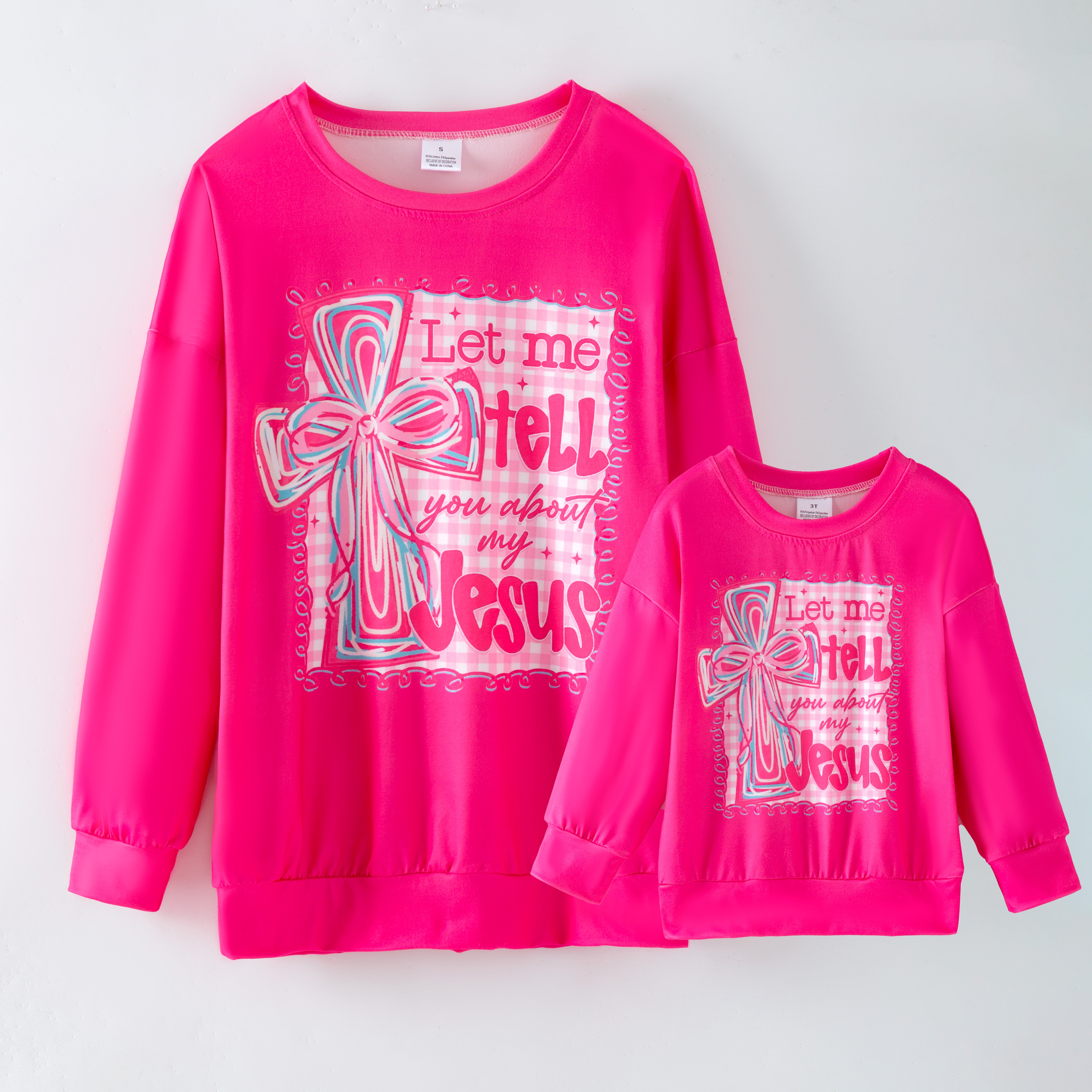 (Pre Order,Prepack Zone)Family Cartoon Print Hoodie