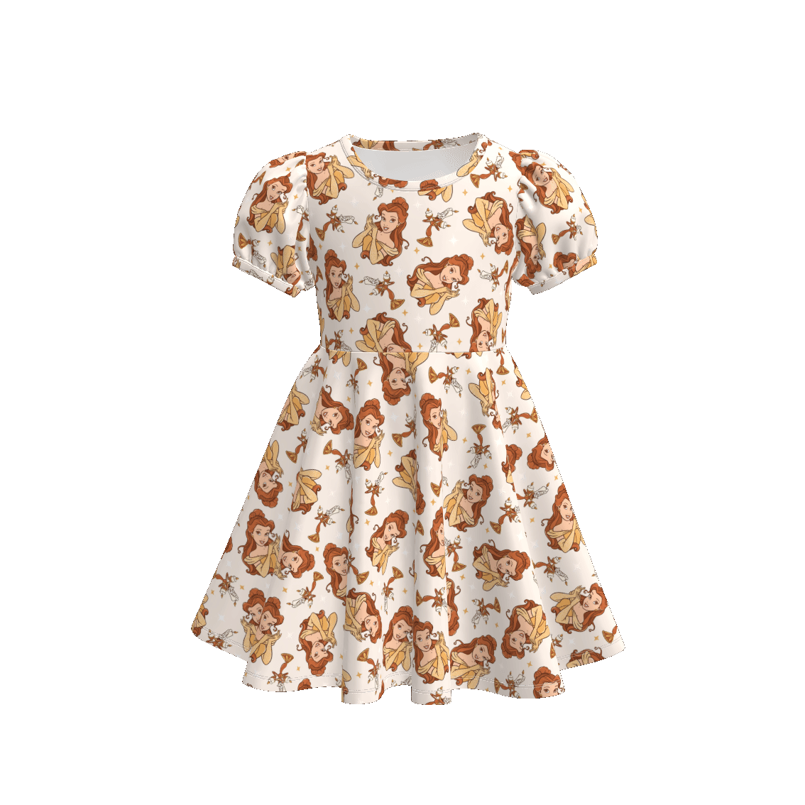 (Pre Order)Girls Spring and Summer Princess Print Dress