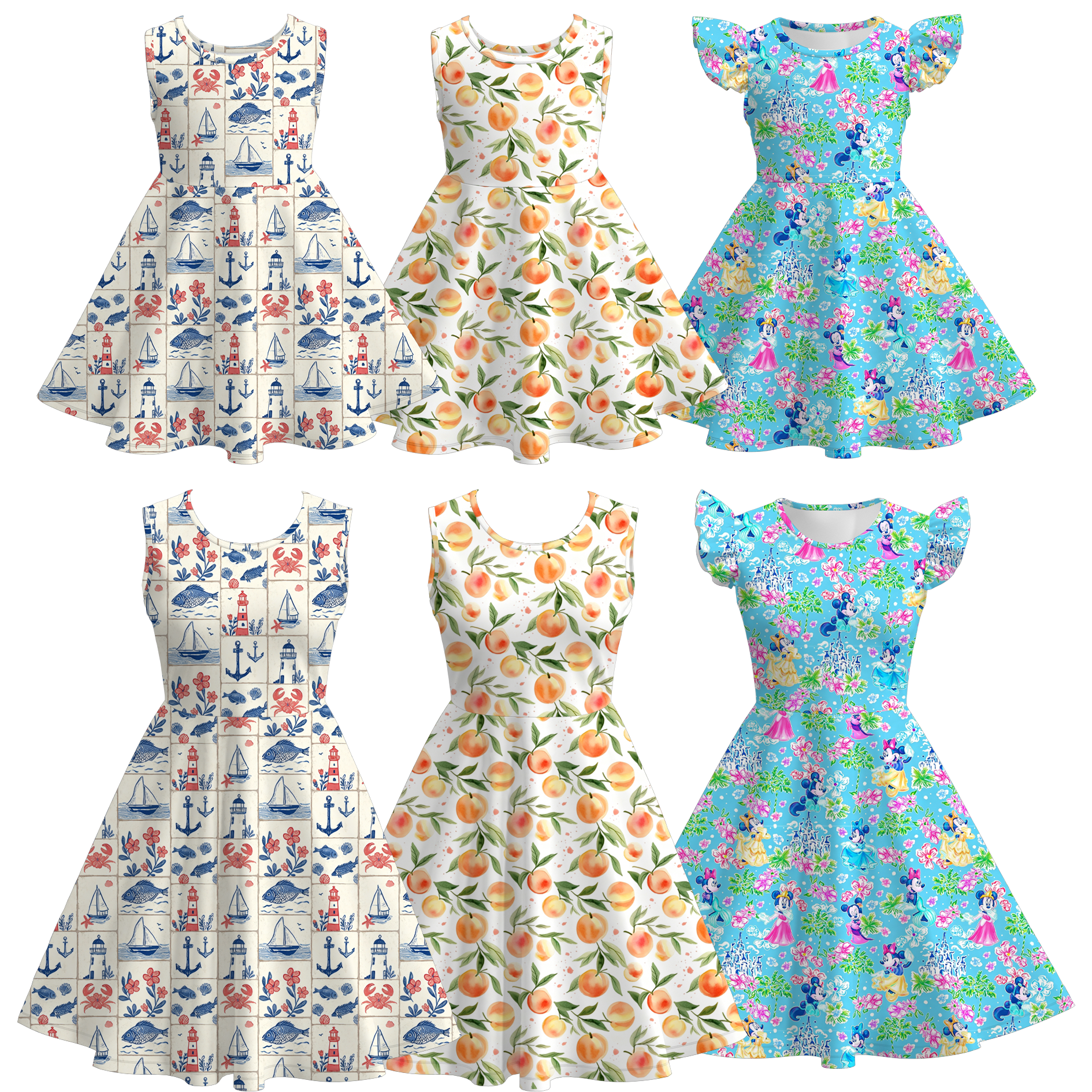(Pre Order+Prepack Zone)Family Spring&Summer Print Dress(Mix Size)
