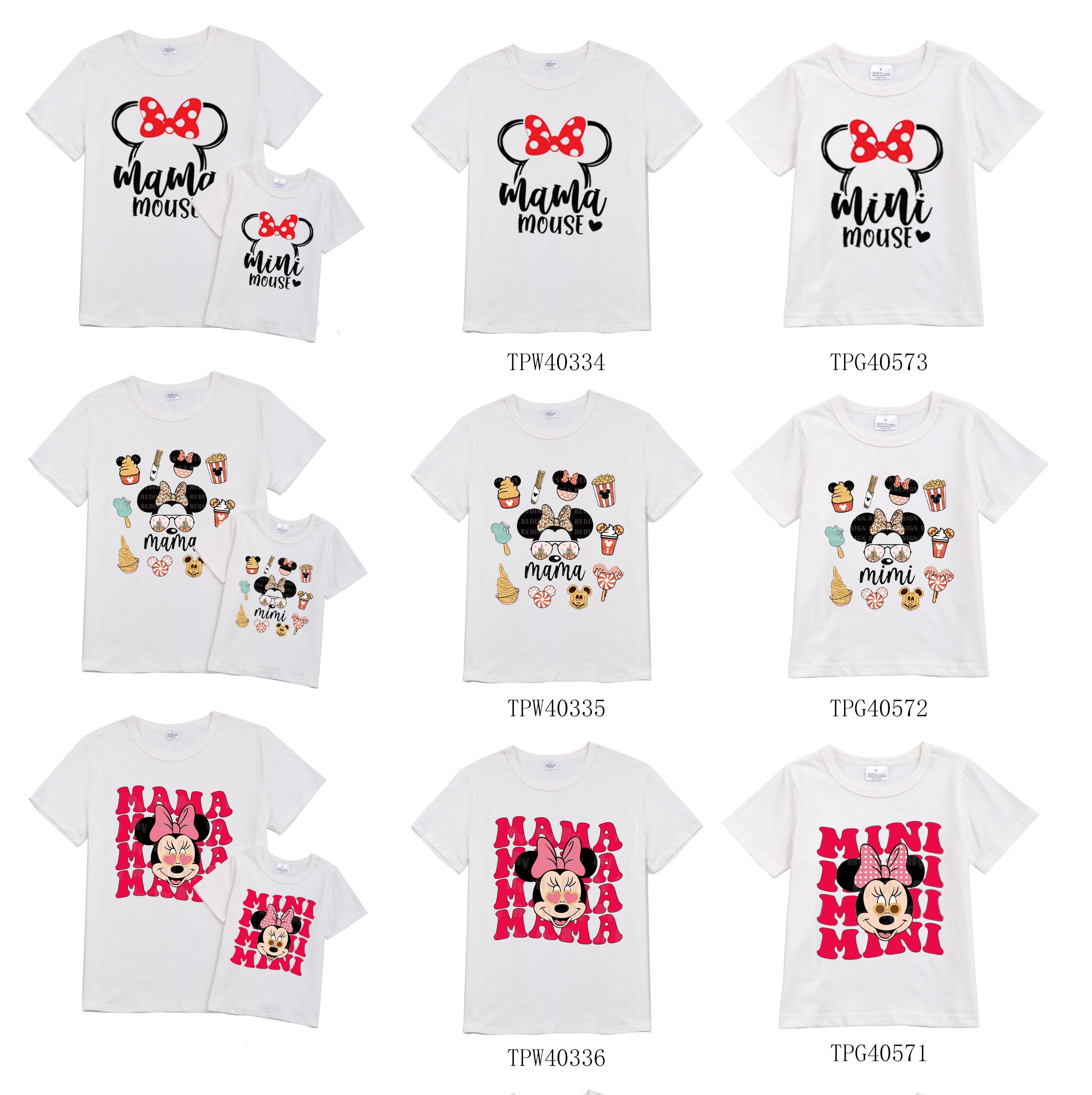 (Pre Order)Exclusived Girls Micky Mommy and Me Cotton T-Shirts