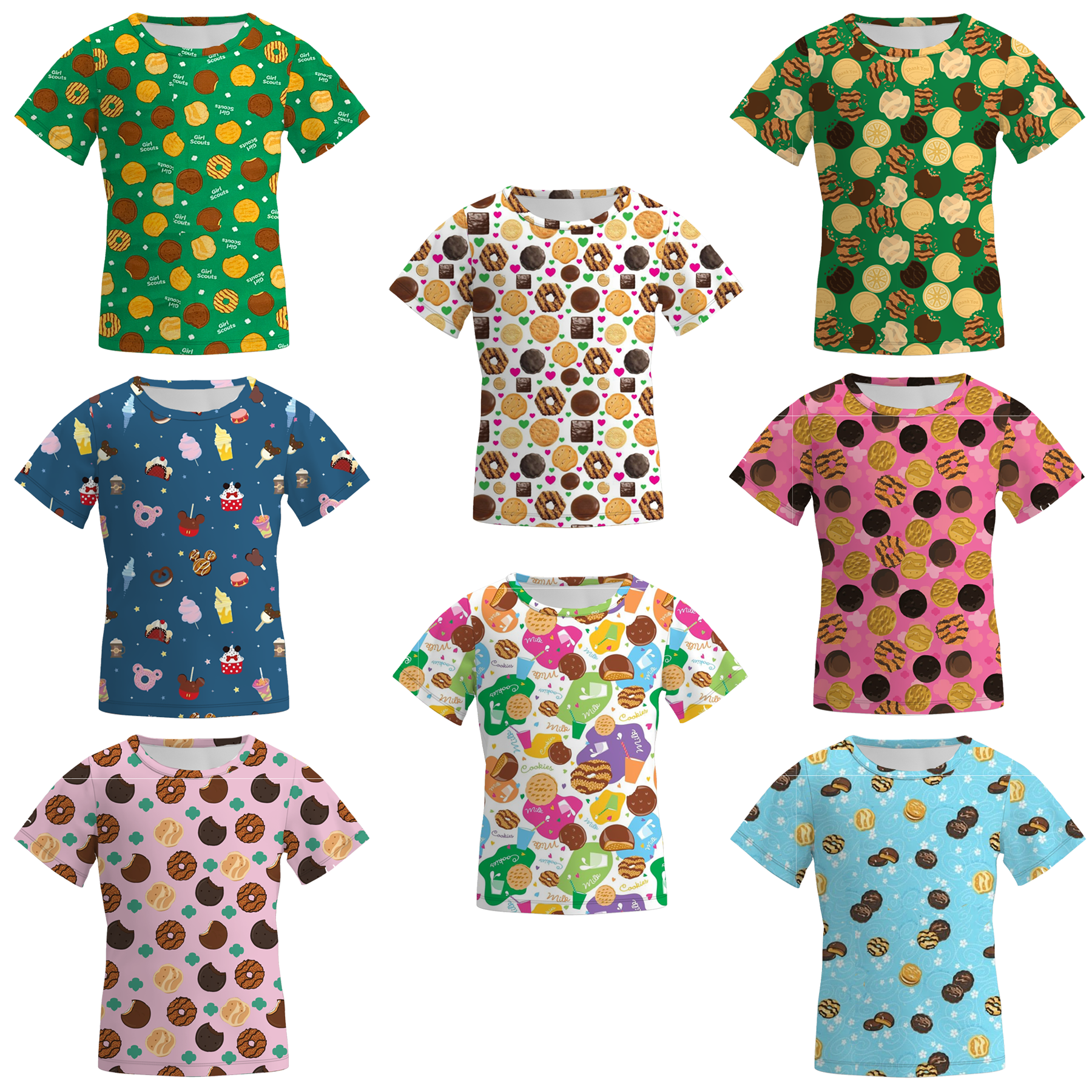 (Pre Order)Girls Scout Cookie Print Top