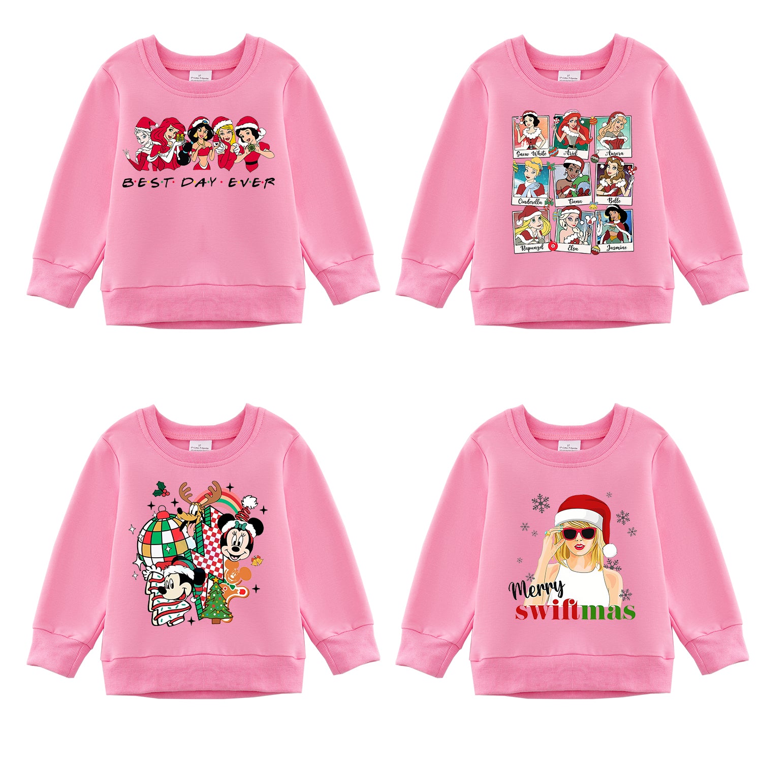 (Pre Order)Girls Christmas Print Sweatshirt