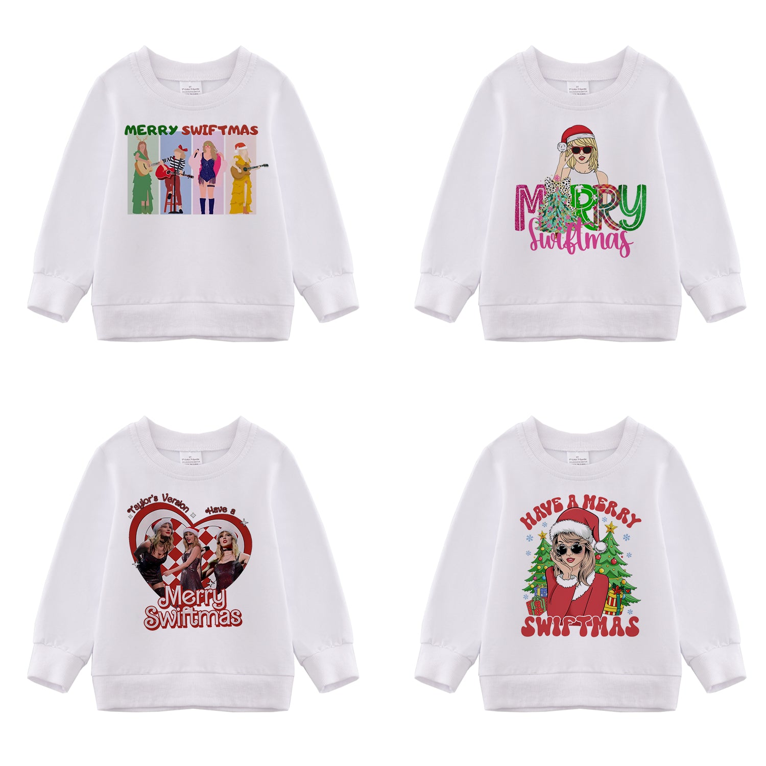 (Pre Order)Girls Christmas Print Sweatshirt