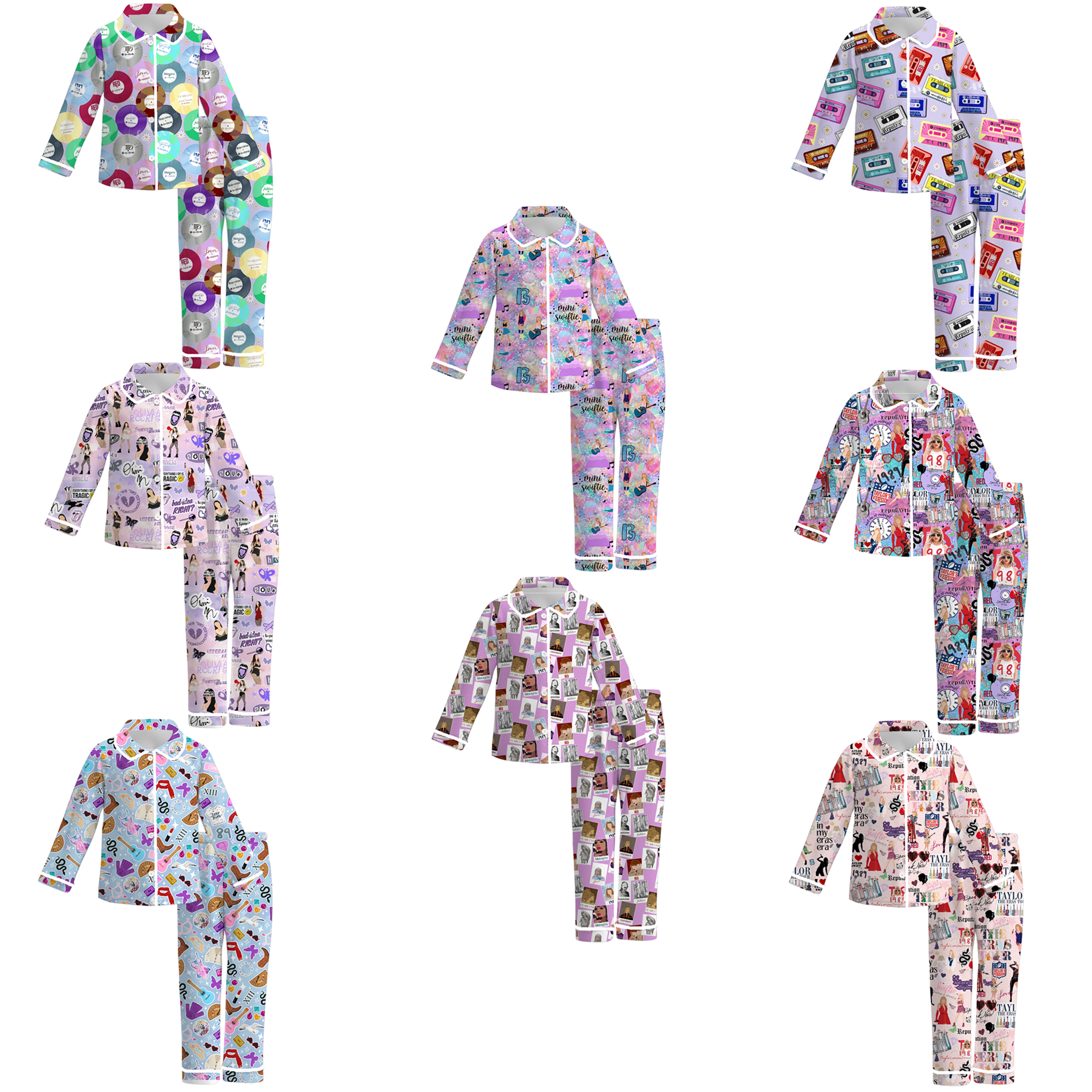 (Pre Order)Girls TS Print Pajamas