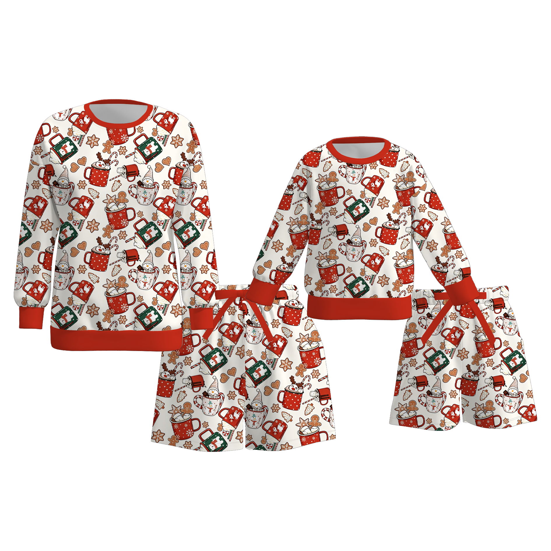 (Pre Order)Family Christmas Print Shorts Set