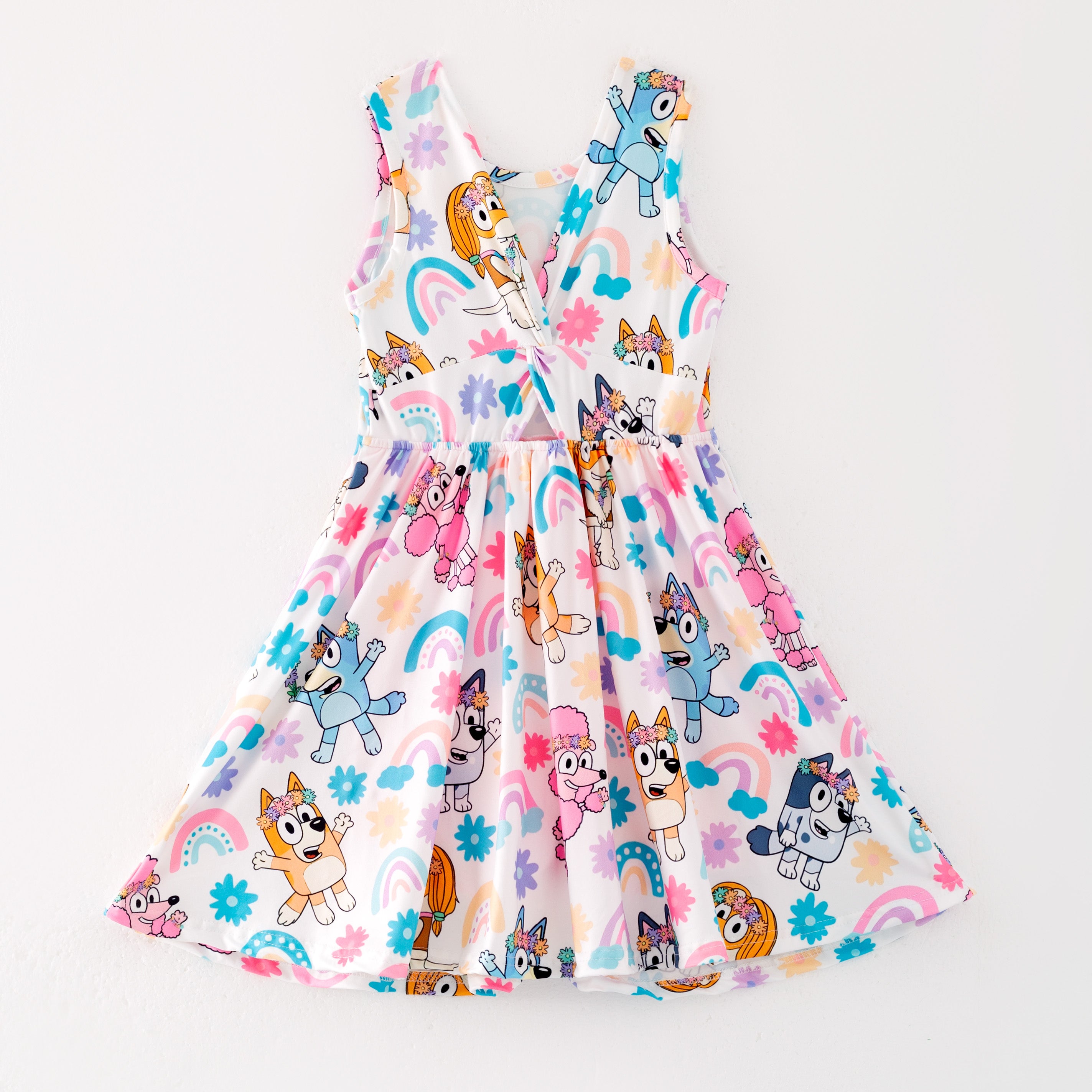 (Pre Order)Girls Spring and Summer Cartoon Print Skort Dress