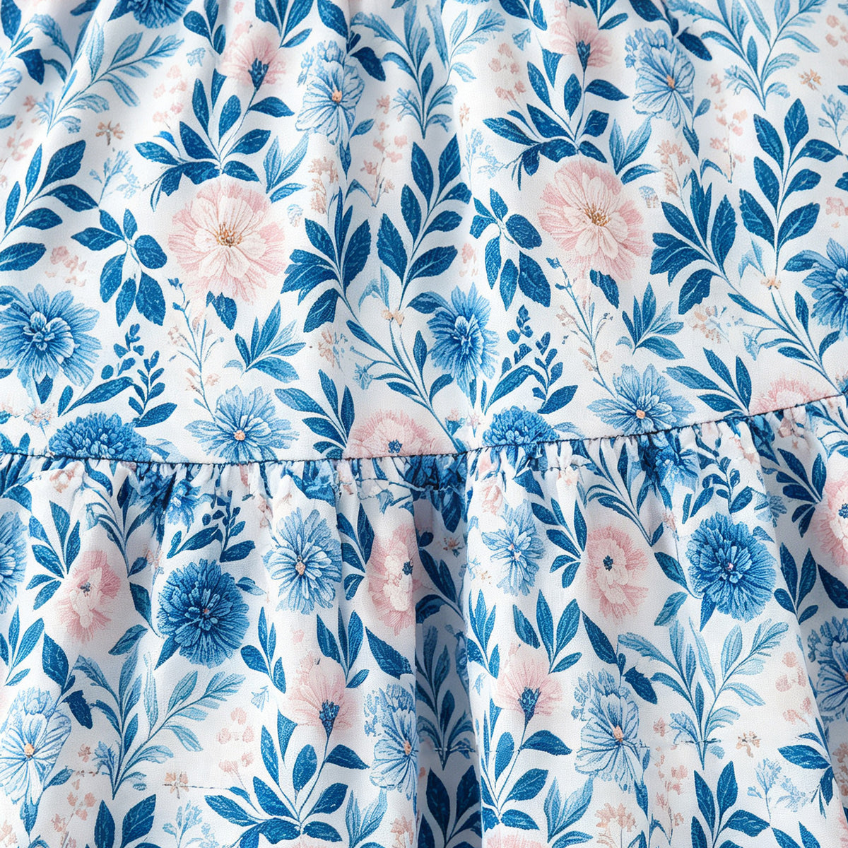 (In Stock)Girls Fall Floral Print Dress