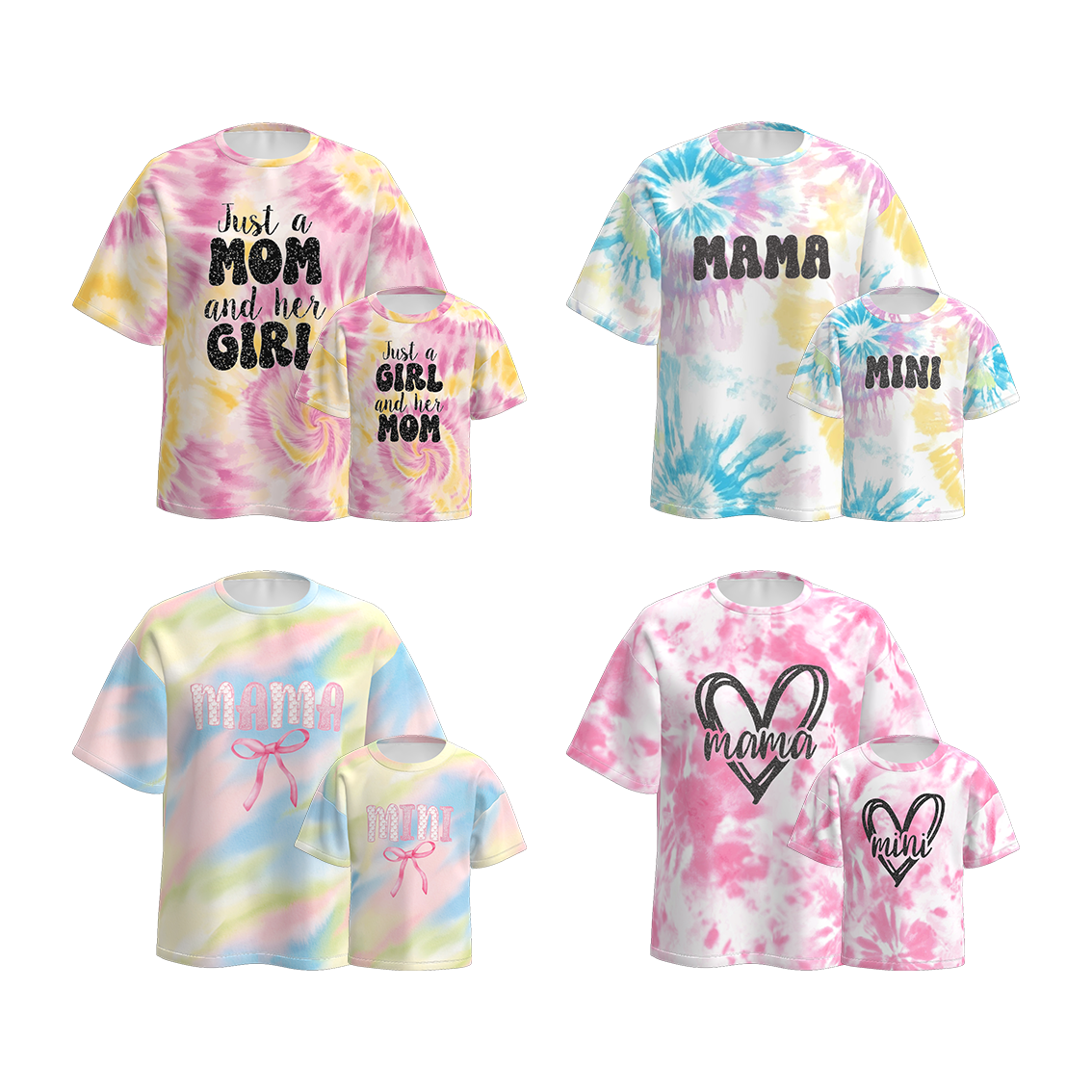 (Pre Order)Mommy and Me Spring and Summer Tie-dye Top