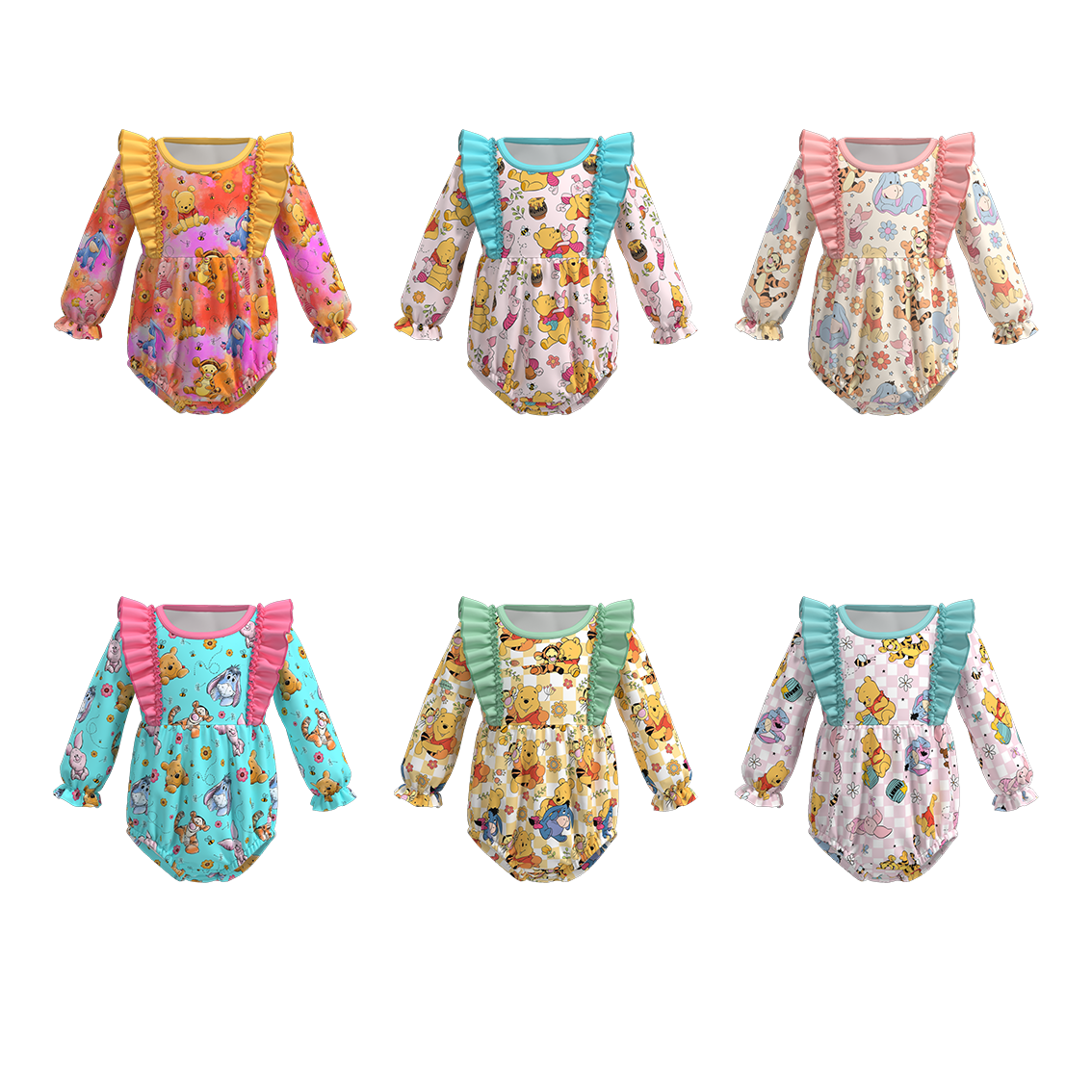 (Pre Orders)Baby Girls Cartoon Print Romper