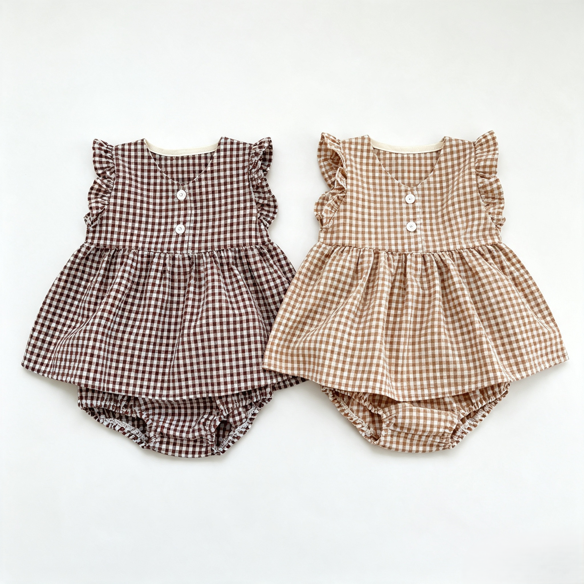 (Pre Order 2 Weeks)Toddler Girls Fall Plaid Bloomer Set