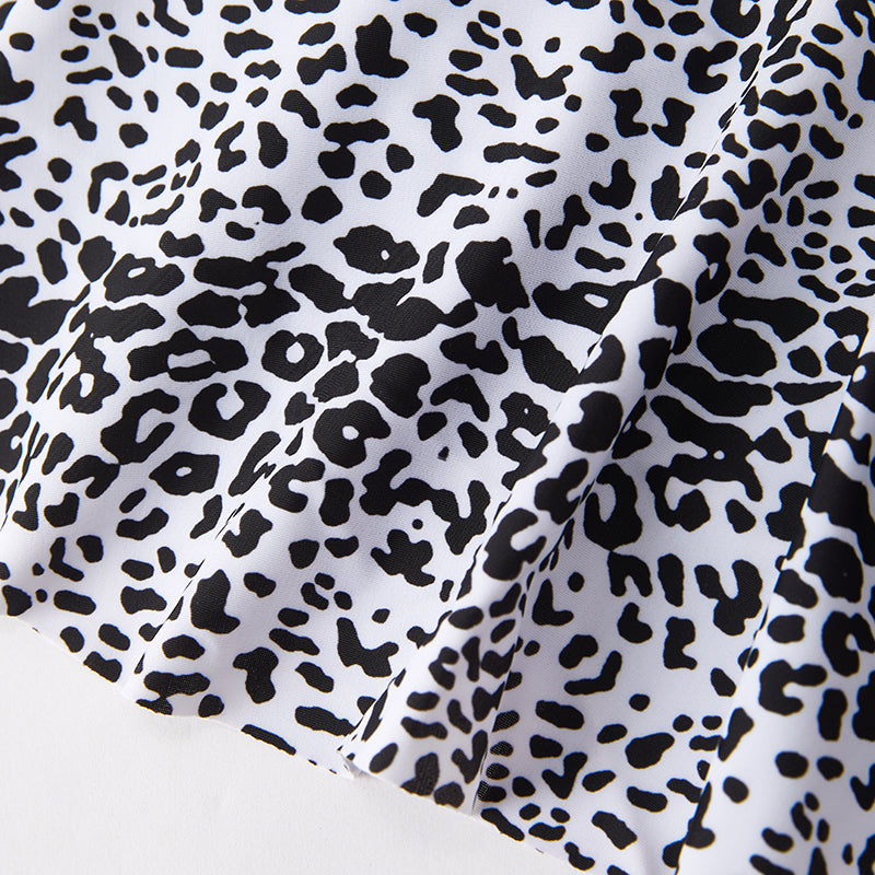 (In Stock)Adults Summer Light Blue Leopard Print Swimsuit