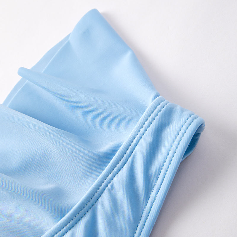 (In Stock)Adults Summer Haze Blue Floral Print Swimsuit