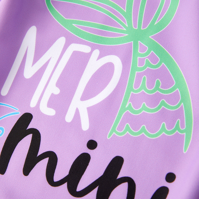(In Stock)Girls Summer Mermaid Print Swimsuit