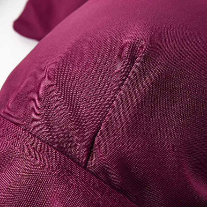 (In Stock)Adults Summer Fuchsia Rose Print Swimsuit