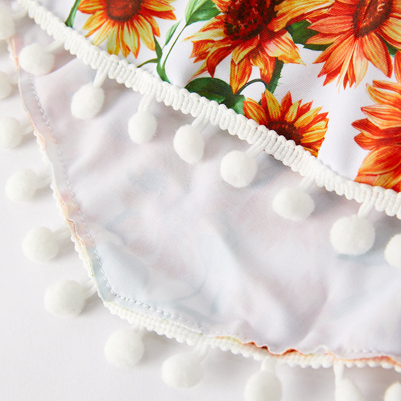 (In Stock)Mommy and Me Summer Sunflower Print Swimsuit