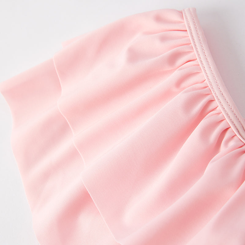 (In Stock)Adults Summer Pink Floral Print Swimsuit