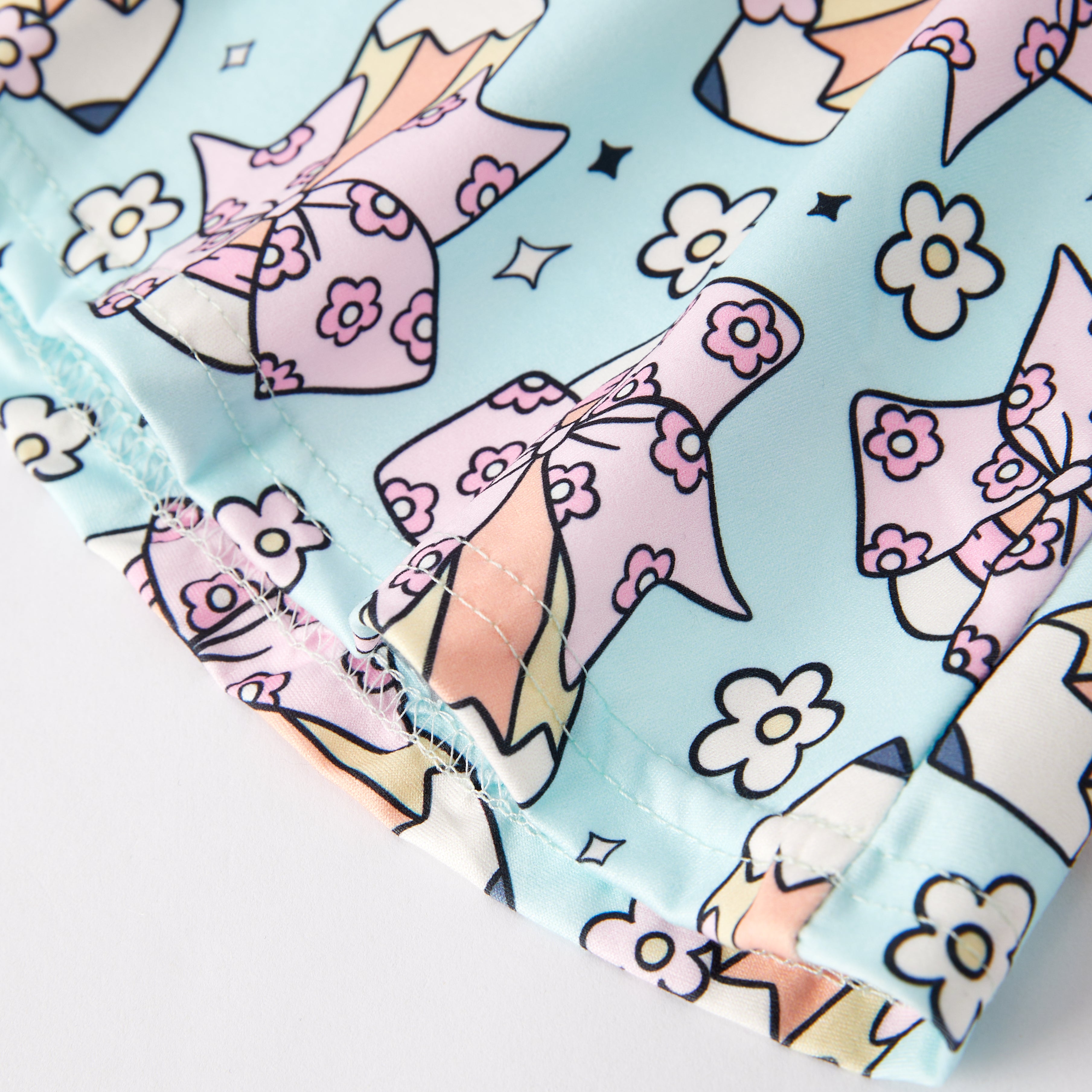 (Restock)Girls Summer Back To School Pencil Print Outfit Set